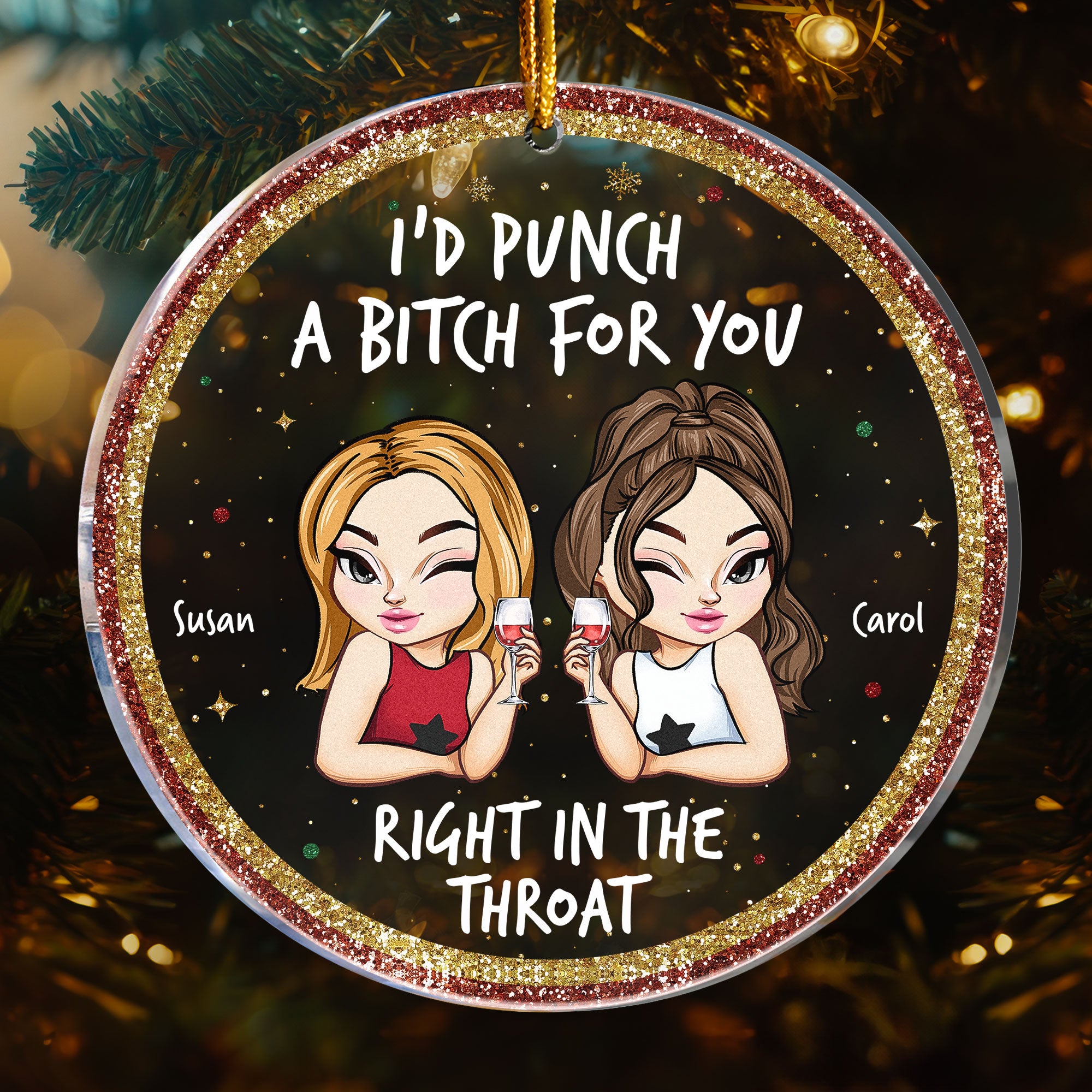 Friends Scare The Shit Out Of People - Personalized Acrylic Ornament