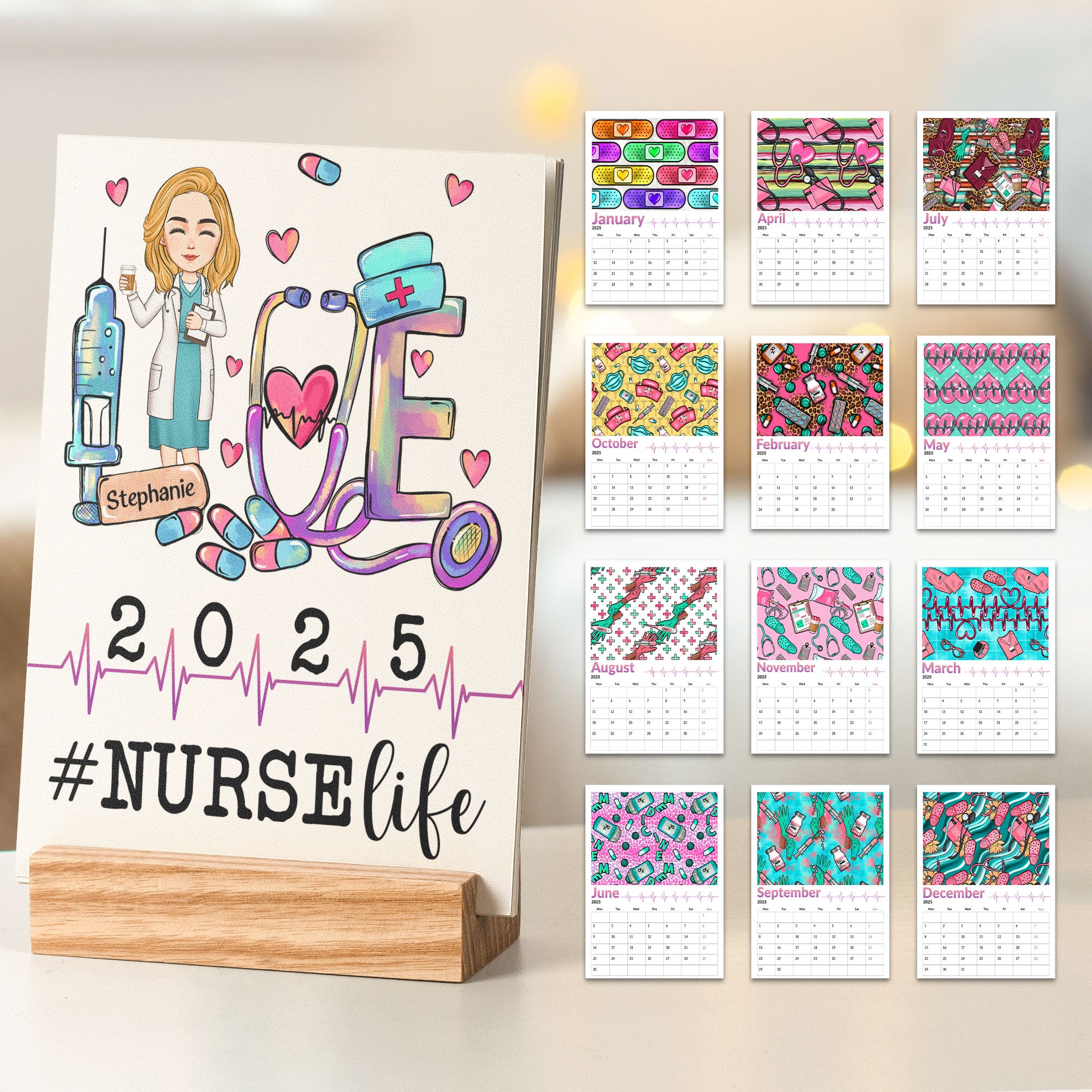 Nurse Life - Personalized Easel Calendar