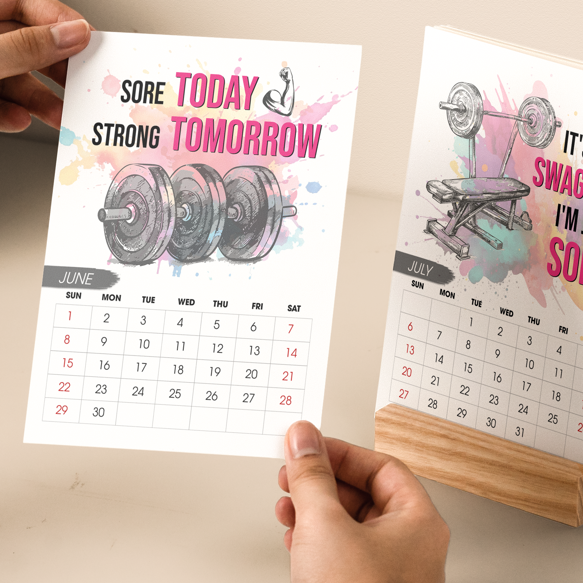 2025 Gym Calendar - Personalized Easel Calendar