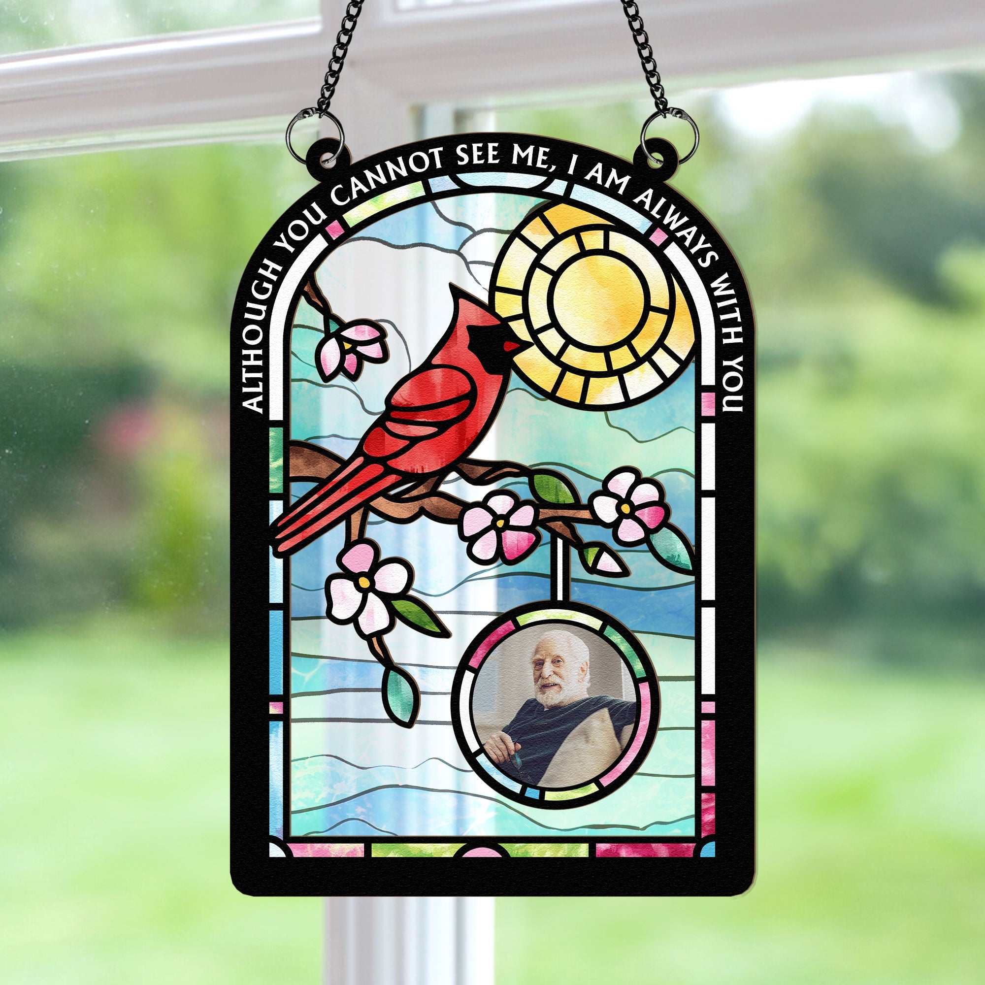 I'm Always With You - Personalized Window Hanging Suncatcher Photo Ornament