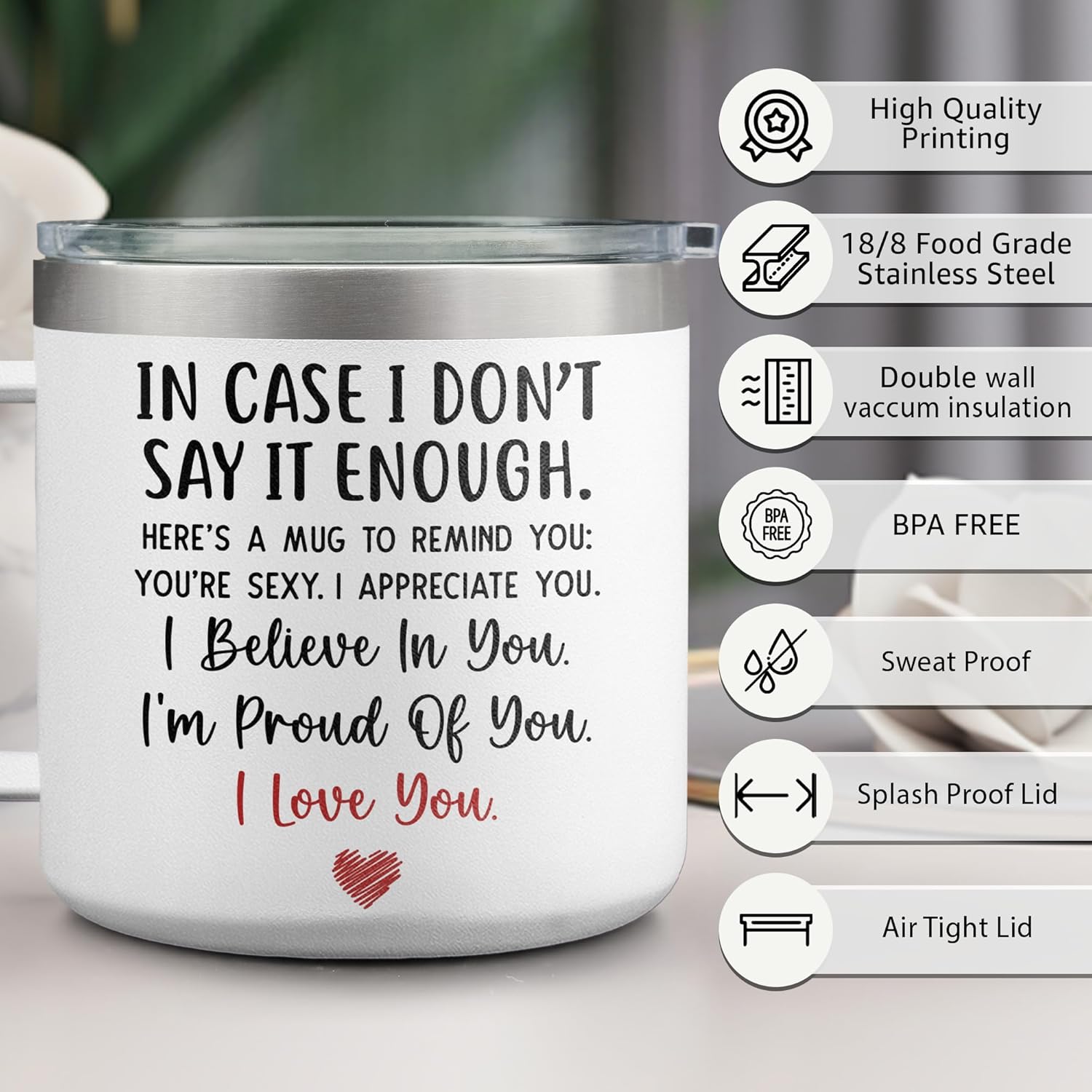 In Case I Don't Say It Enough Couples - 14oz Coffee Tumbler