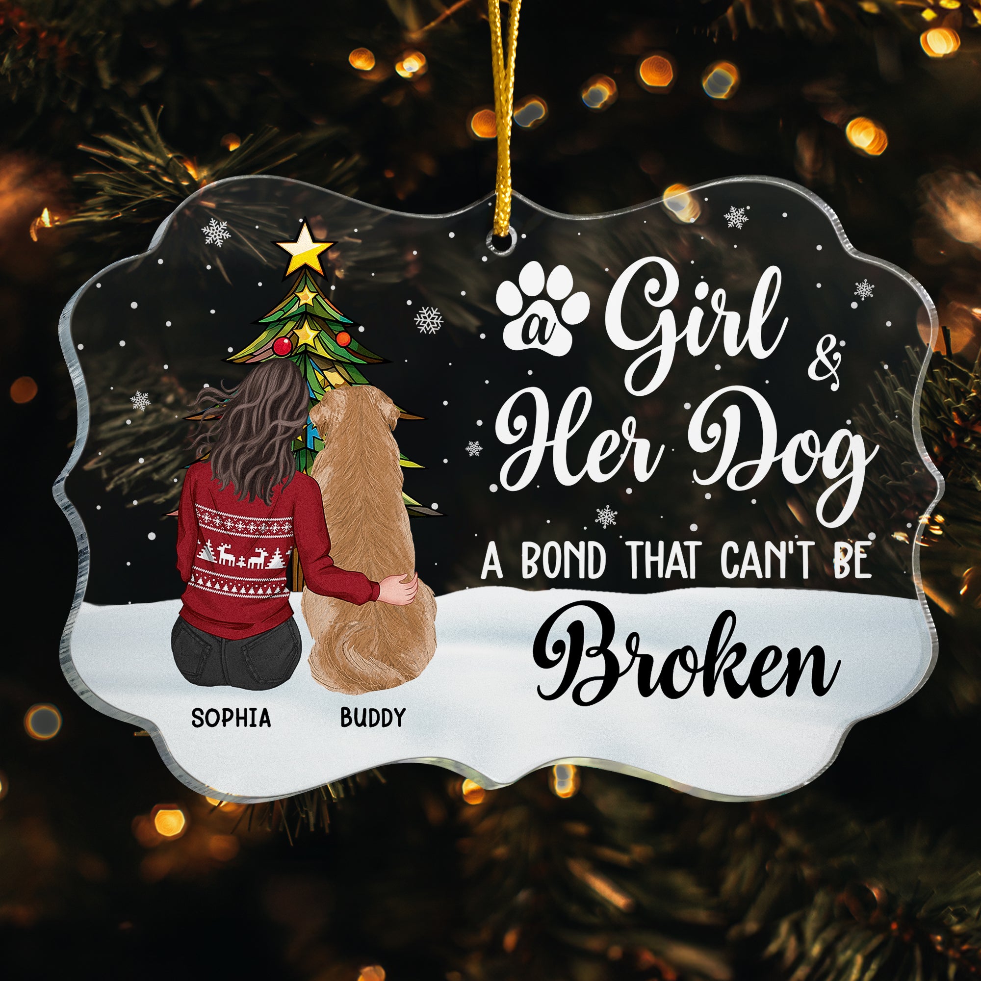 A Bond That Can't Be Broken - Christmas Time - Personalized Acrylic Ornament