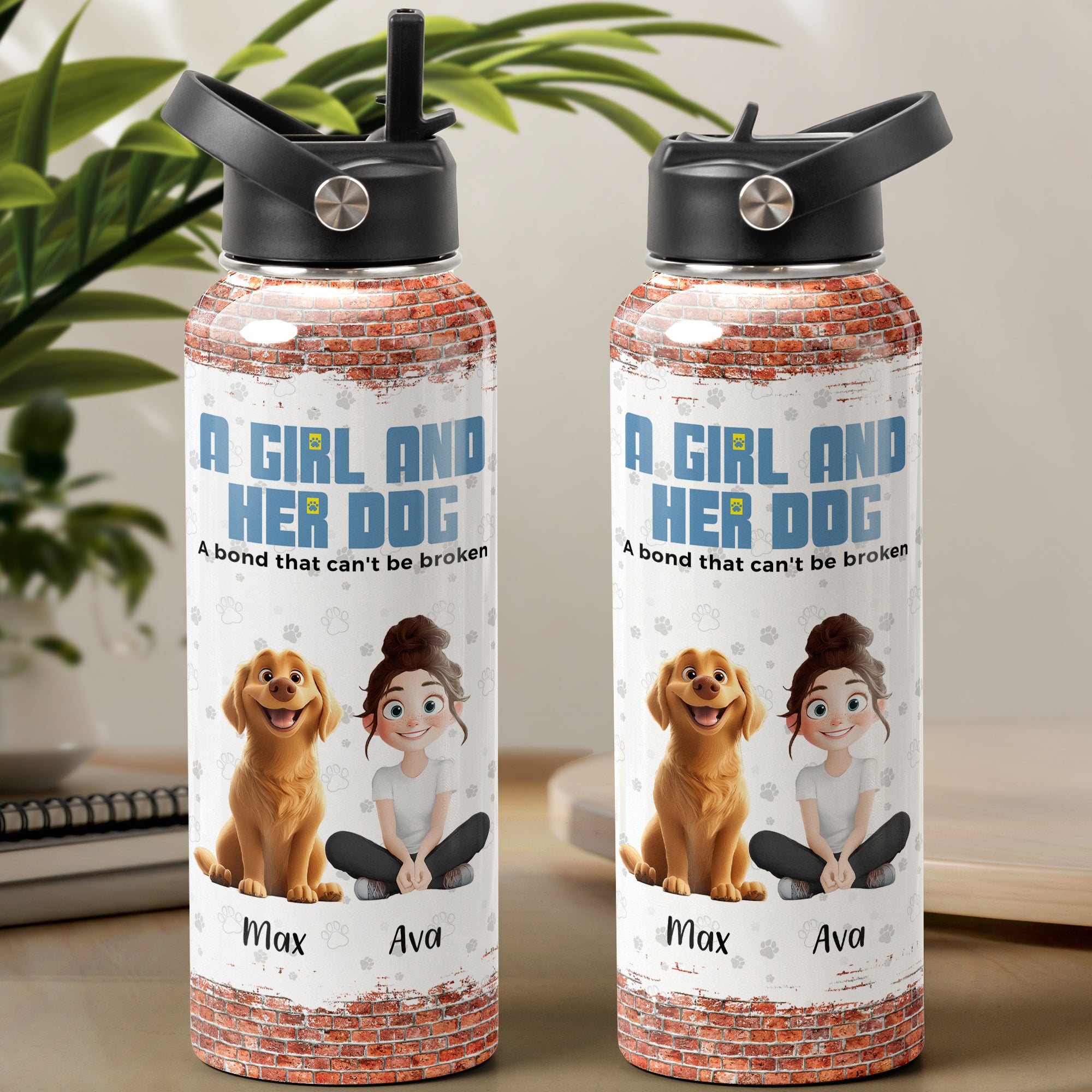 A Bond That Can't Be Broken - Personalized Stainless Steel Water Bottle