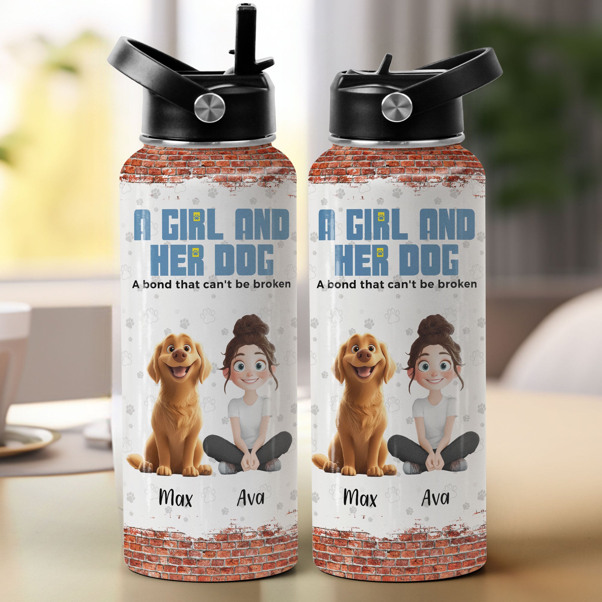 A Bond That Can't Be Broken - Personalized Stainless Steel Water Bottle