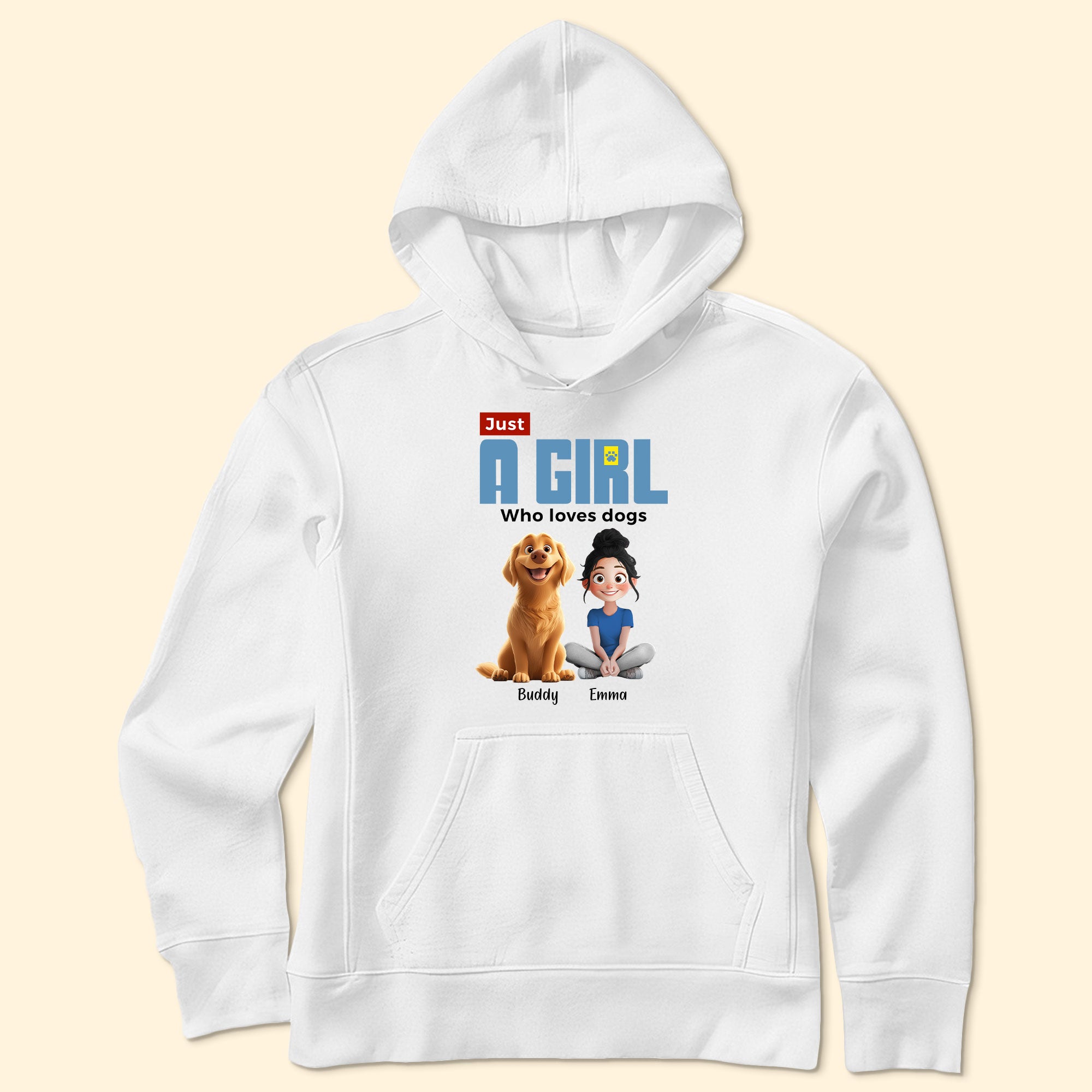 A Girl Loves Dogs - Personalized Shirt