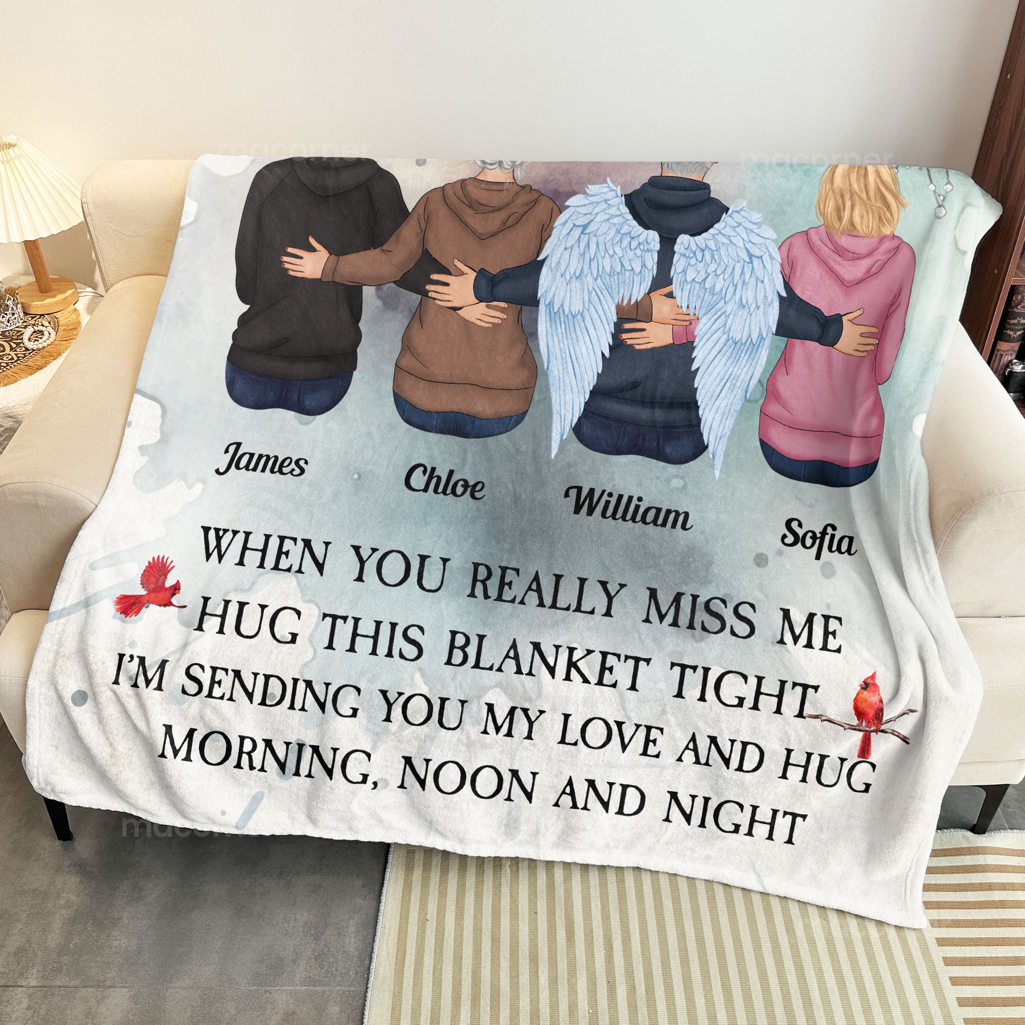 A Hug From Heaven. New Version - Personalized Blanket