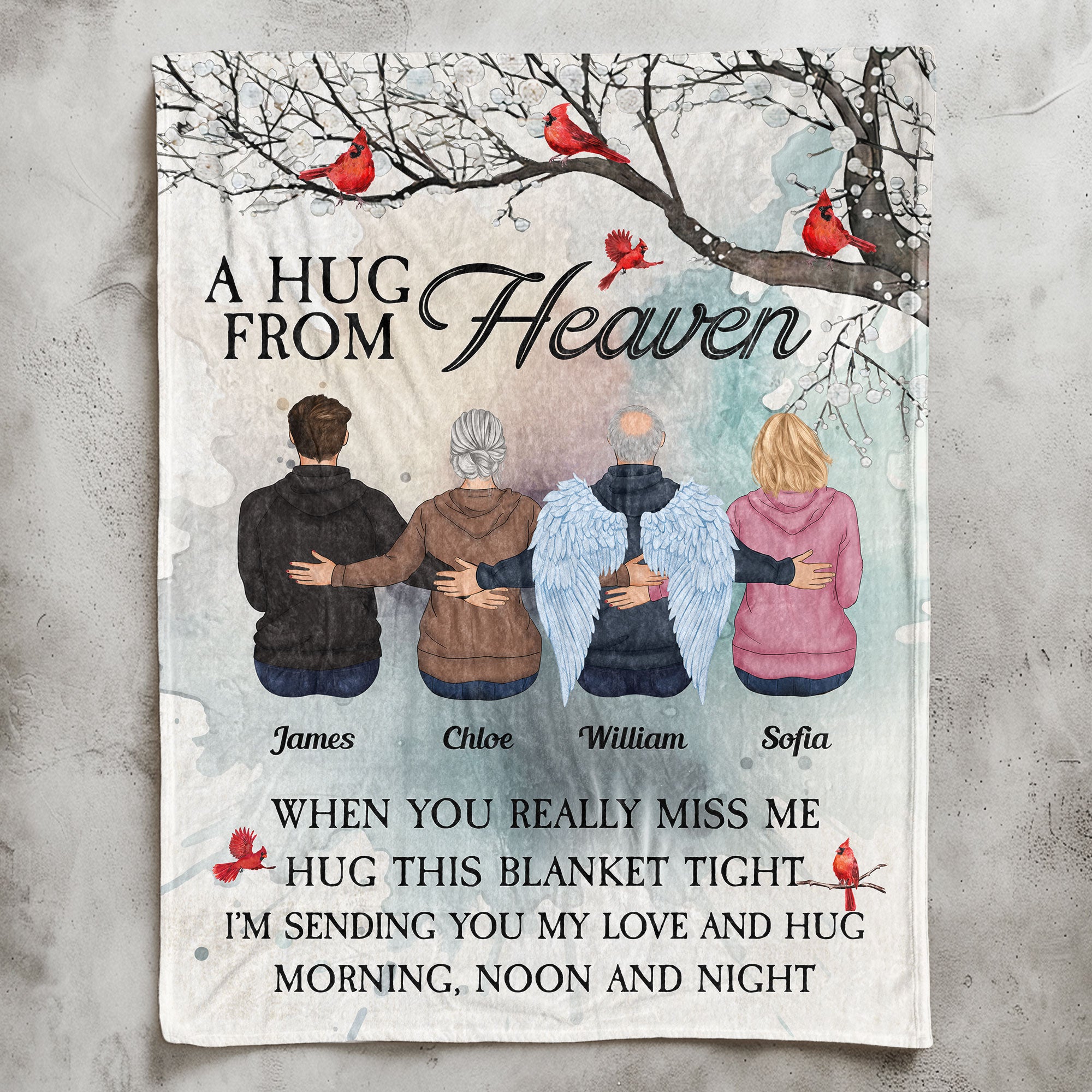 A Hug From Heaven. New Version - Personalized Blanket