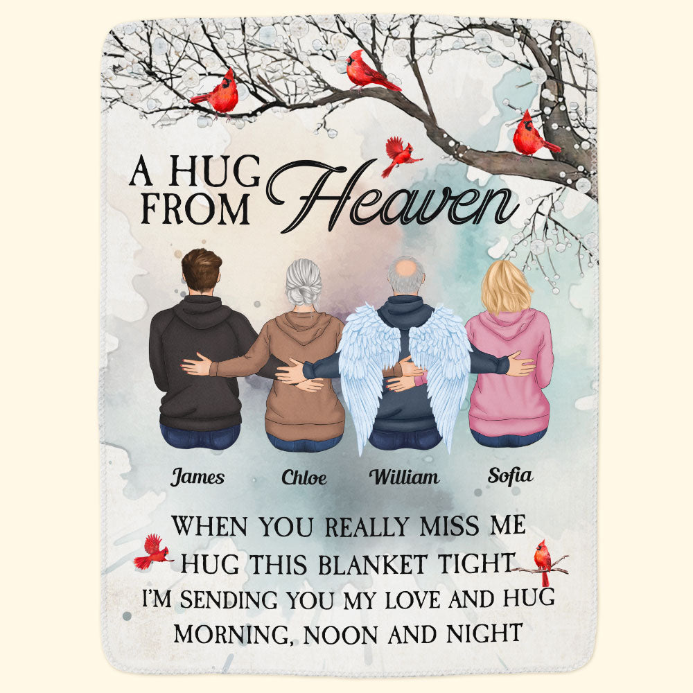 A Hug From Heaven. New Version - Personalized Blanket