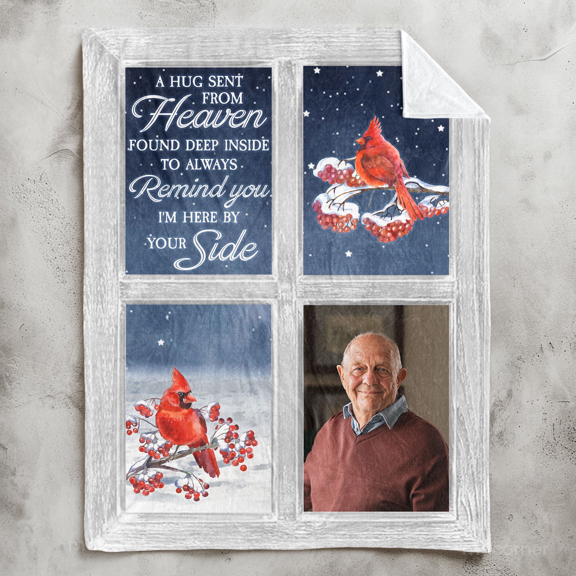 A Hug Sent From Heaven - Personalized Photo Blanket