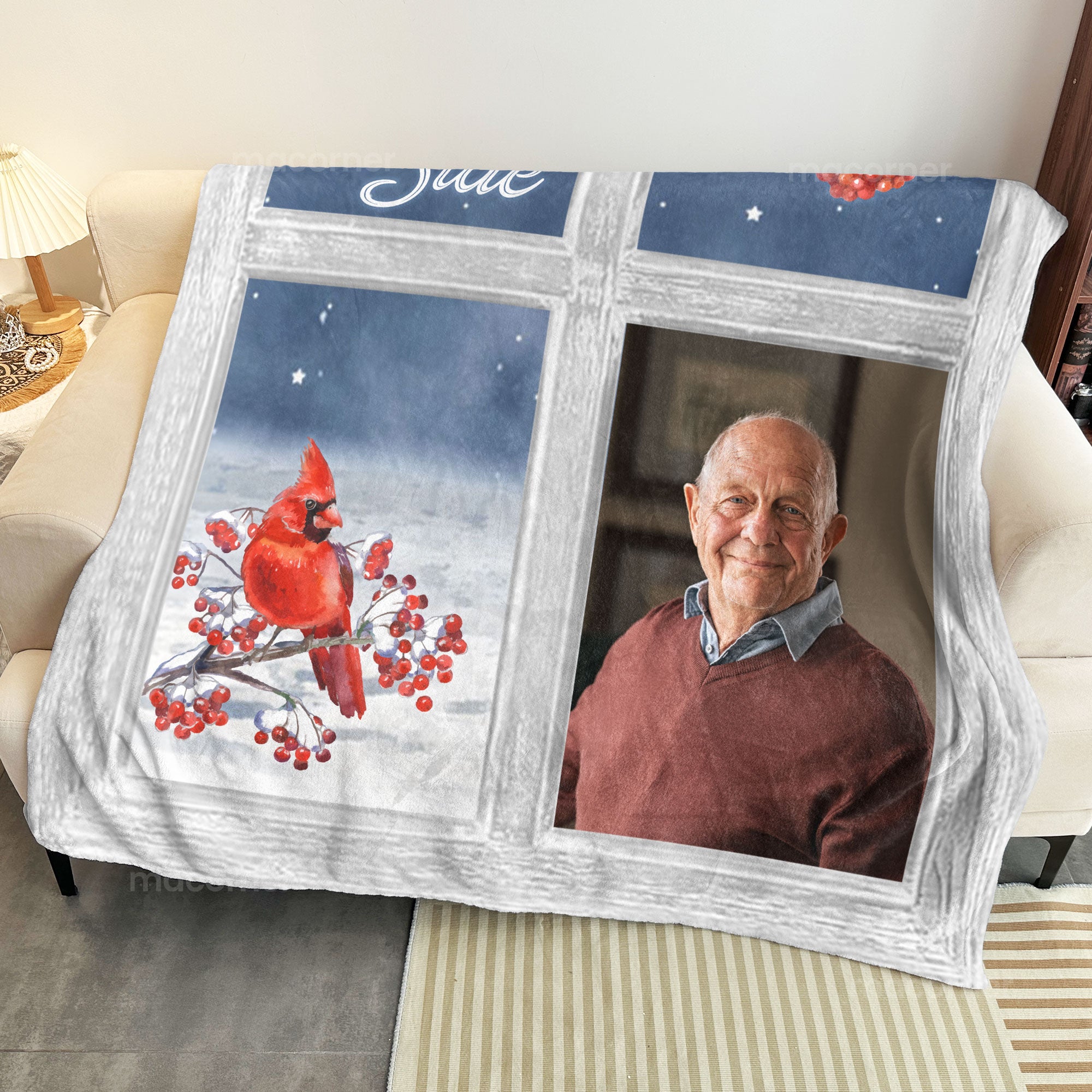 A Hug Sent From Heaven - Personalized Photo Blanket