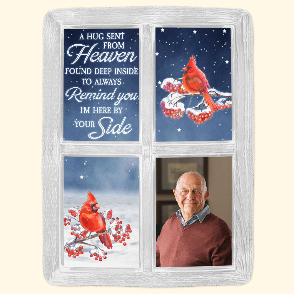 A Hug Sent From Heaven - Personalized Photo Blanket