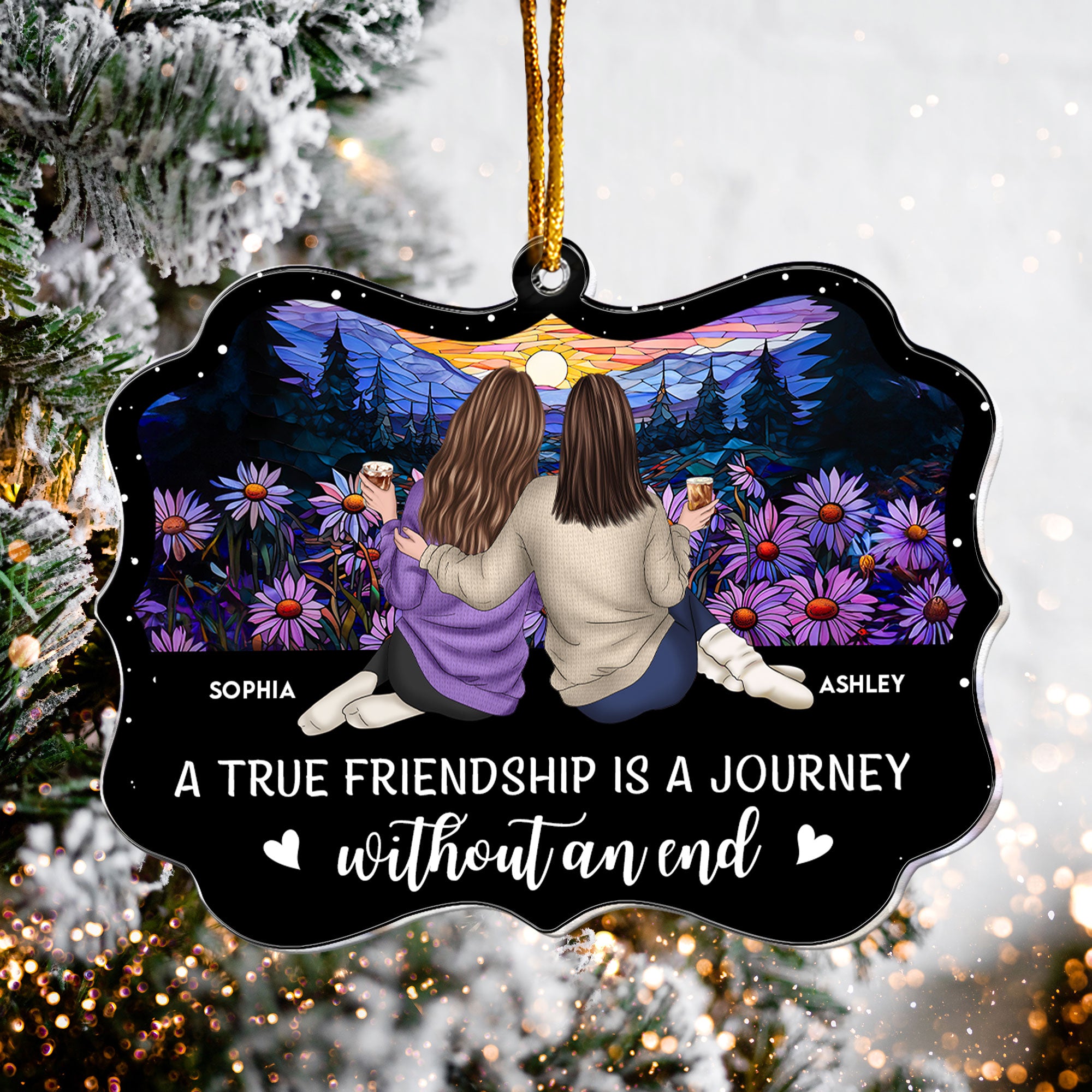 A Journey Without An End - Friendship - Personalized Acrylic Ornament