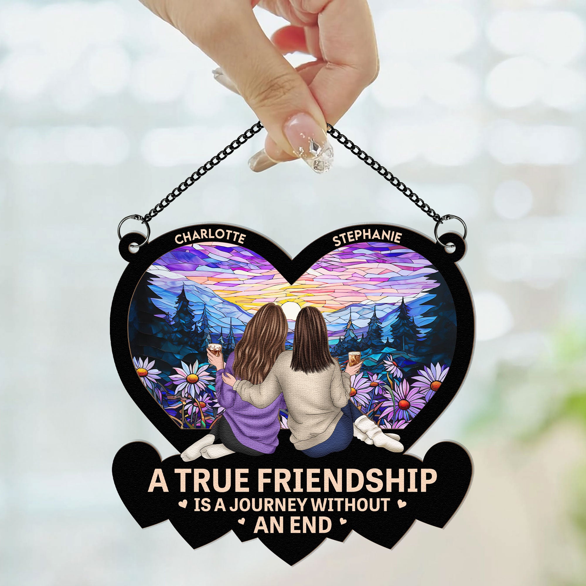 A Journey Without An End - Personalized Window Hanging Suncatcher Ornament