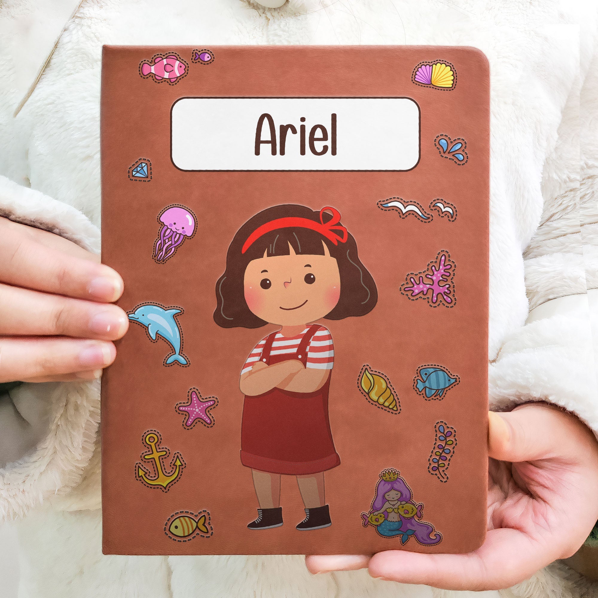 A Little Mermaid Gift For Kids - Personalized Leather Journal