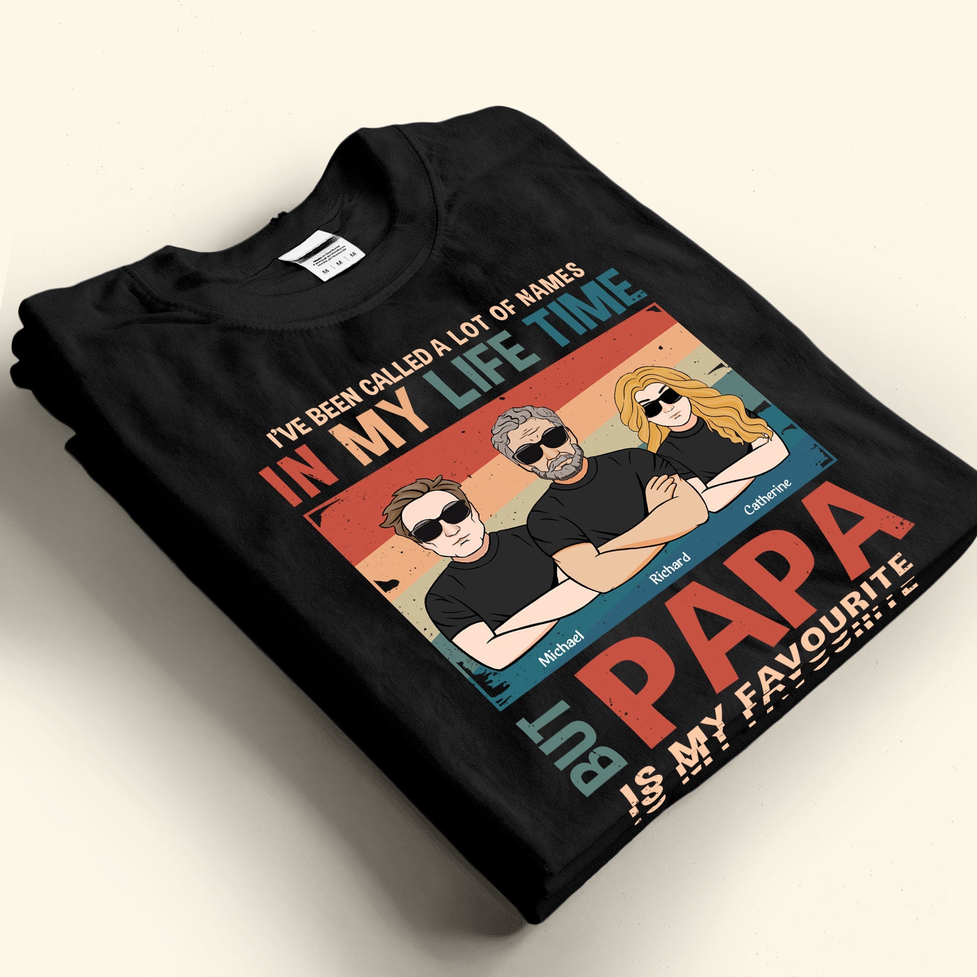 A Lot Of Names In My Lifetime Papa Is My Favourite - Personalized Shirt