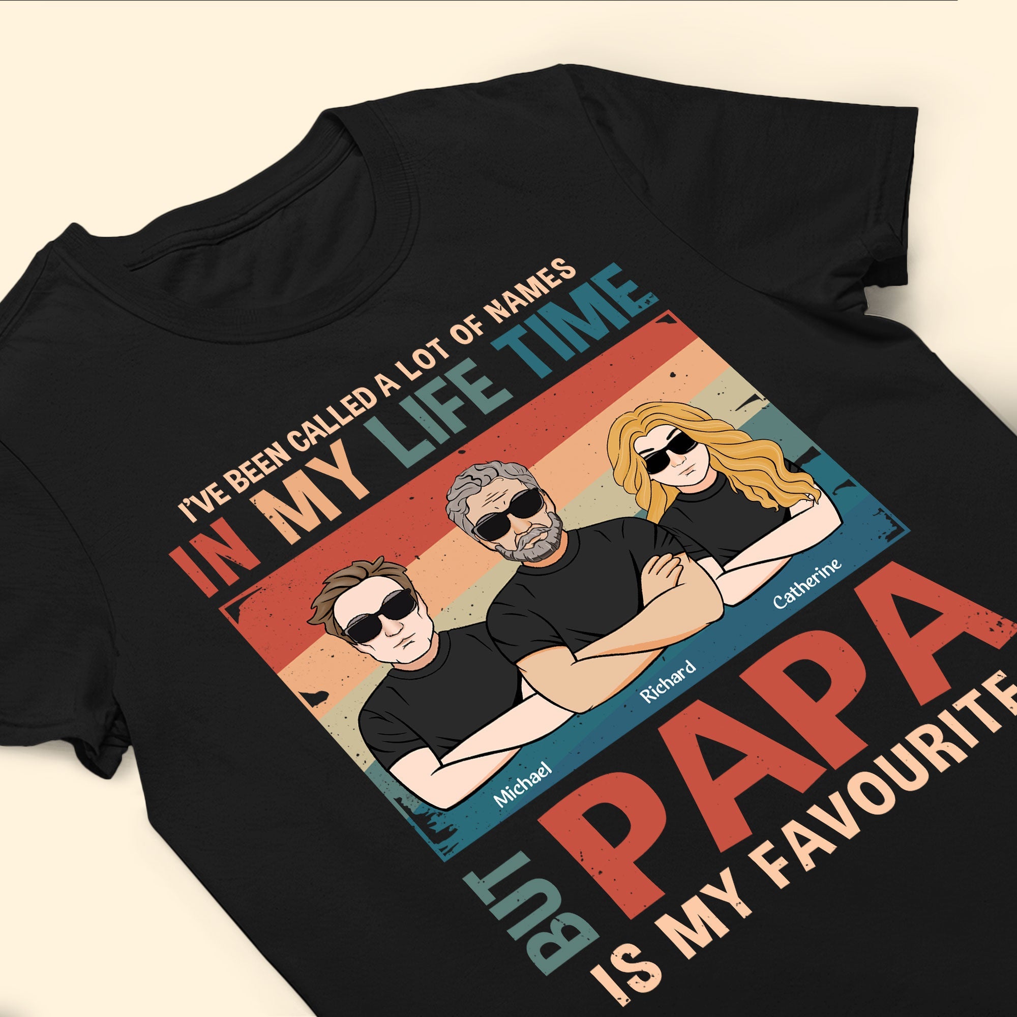 A Lot Of Names In My Lifetime Papa Is My Favourite - Personalized Shirt