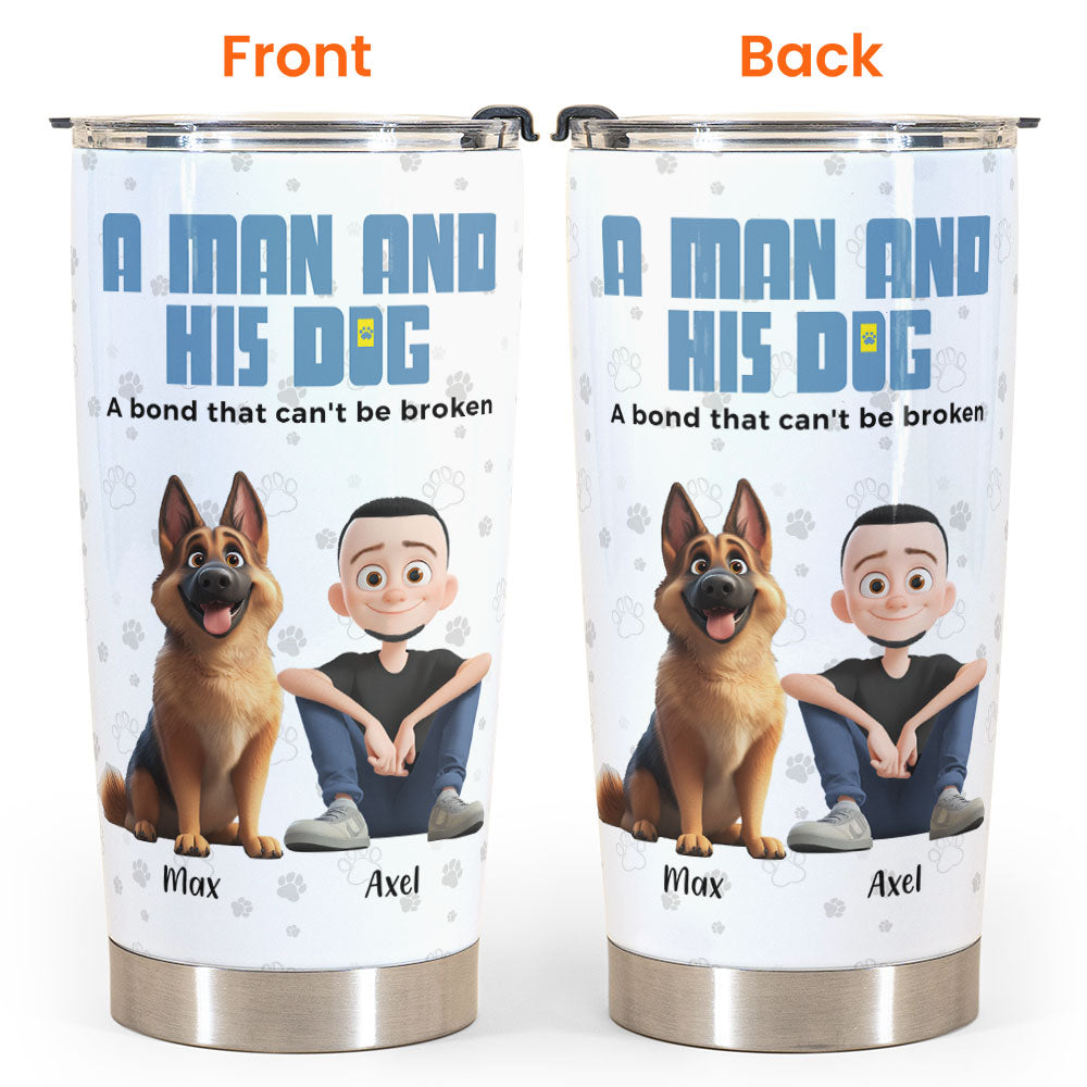 A Man & His Dogs - Personalized Tumbler Cup