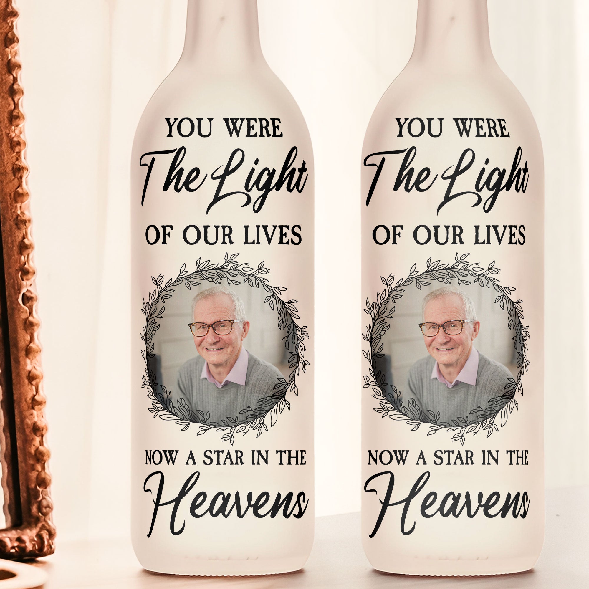 A Star In The Heavens - Personalized Photo Bottle Lamp