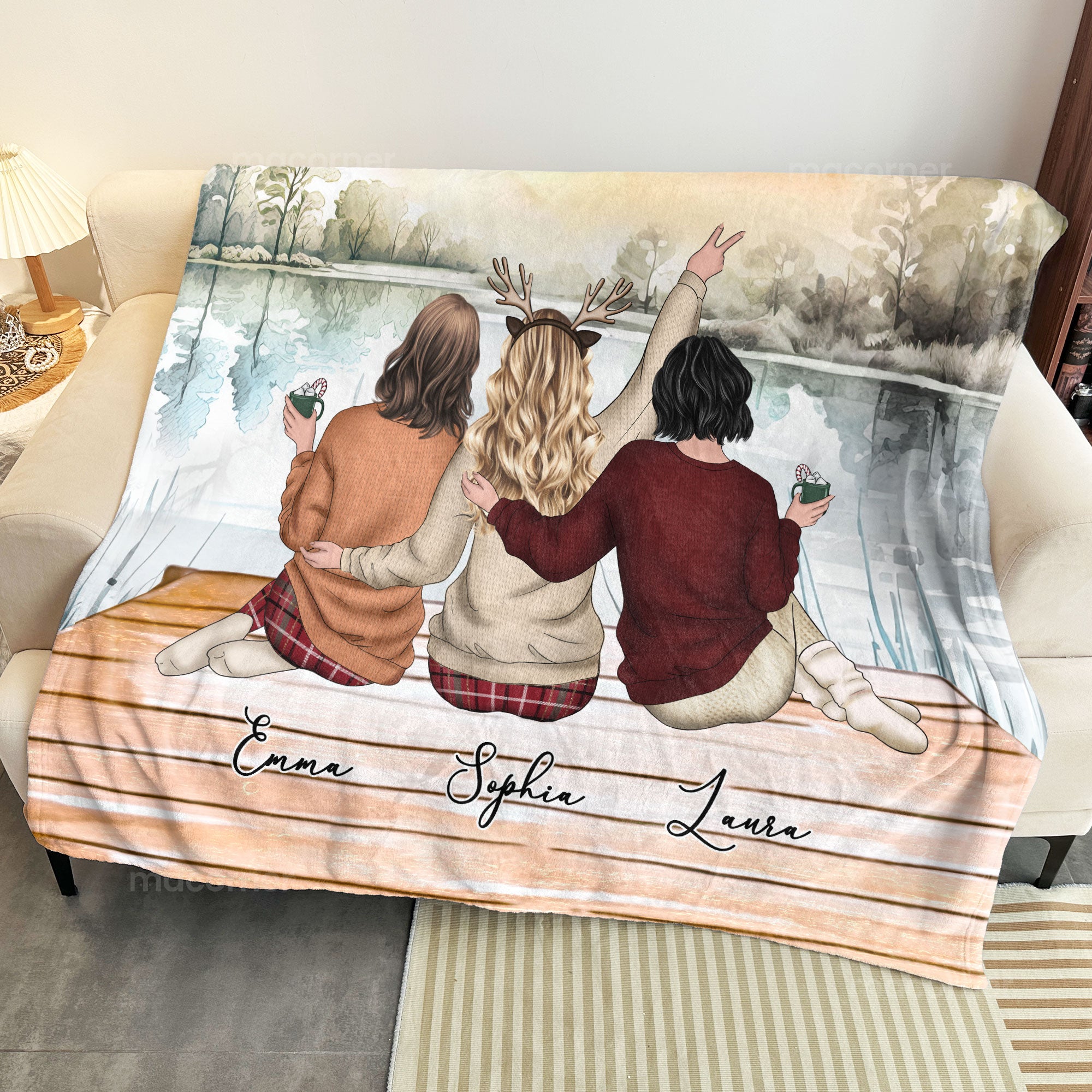 A True Friendship Is A Journey Without An End - Personalized Blanket