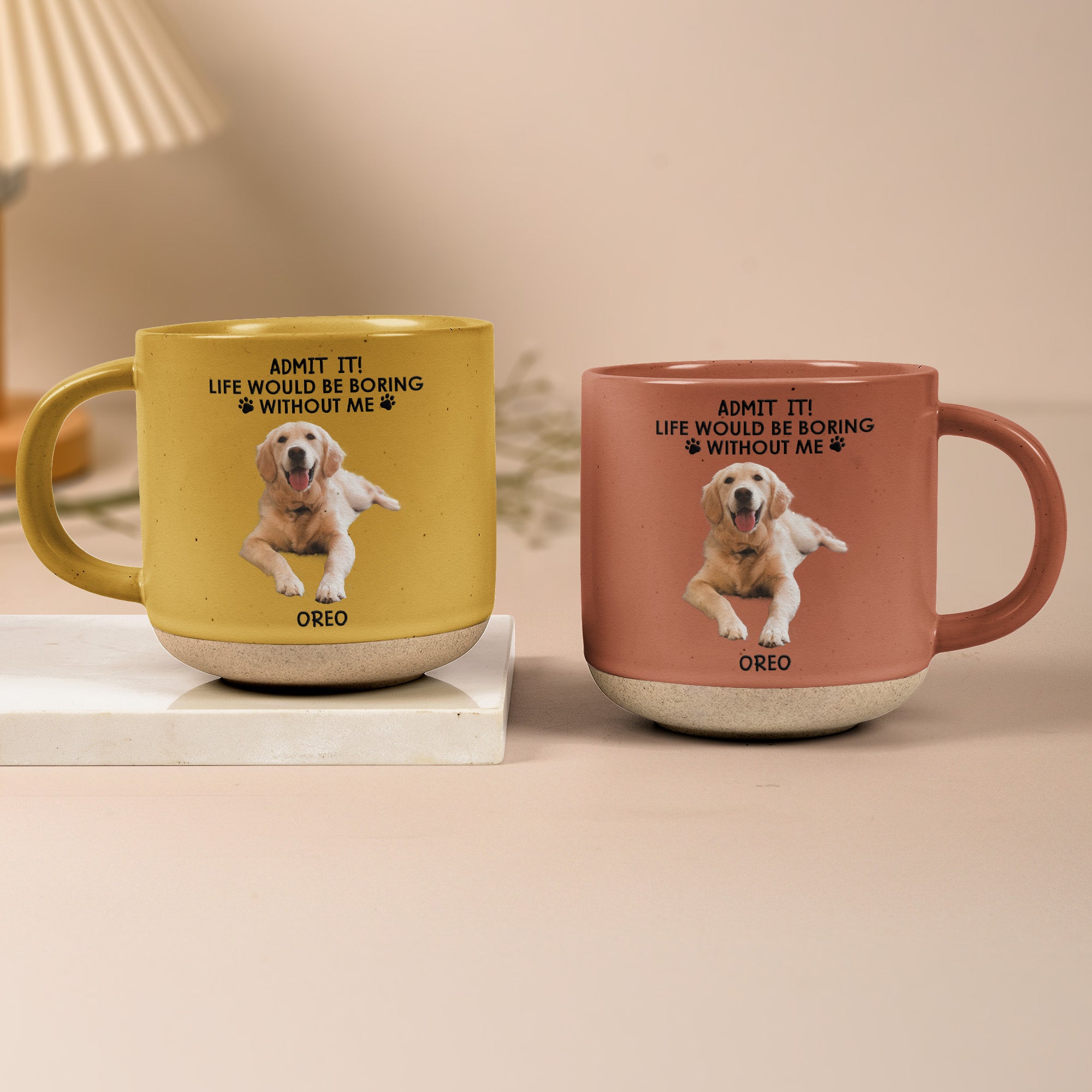 Admit It Life Would Be Boring Without Me - Personalized Photo Pottery Mug