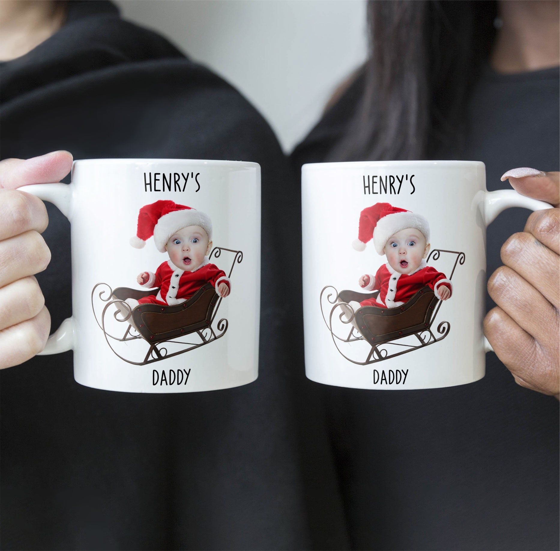 Adorable Baby Santa - Personalized Photo Mug