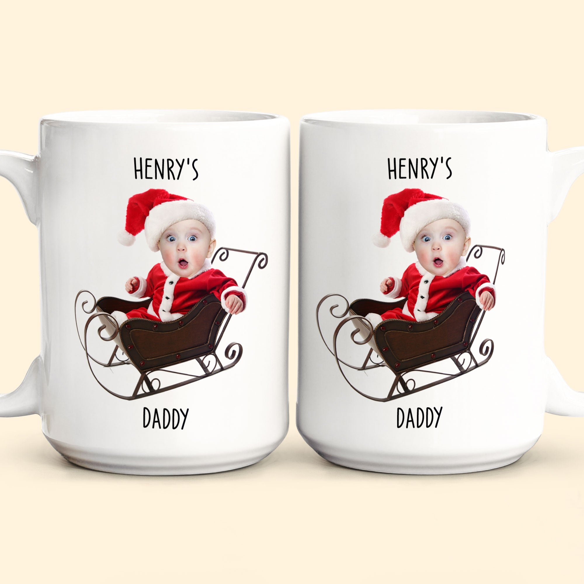 Adorable Baby Santa - Personalized Photo Mug