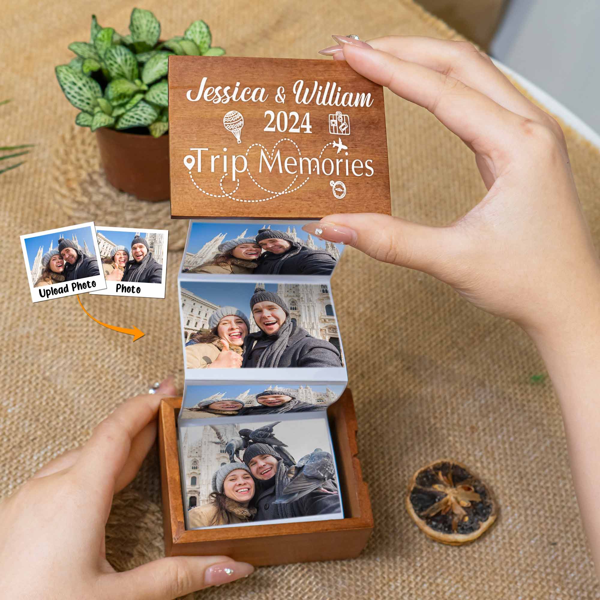 Adventure Memories - Personalized Wooden Photo Box