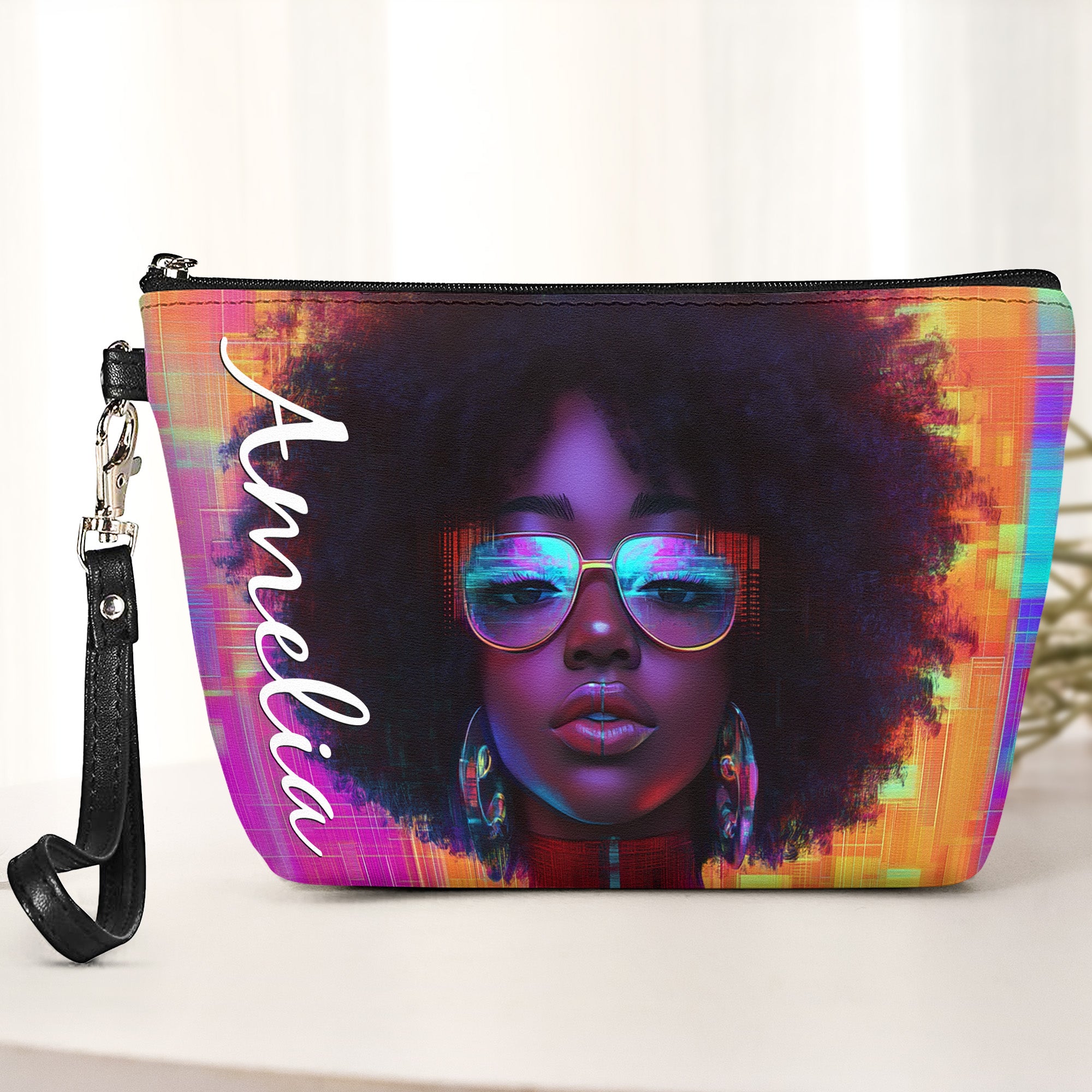 Afrofuturism - Africans American Women - Custom Name - Personalized Cosmetic Bag