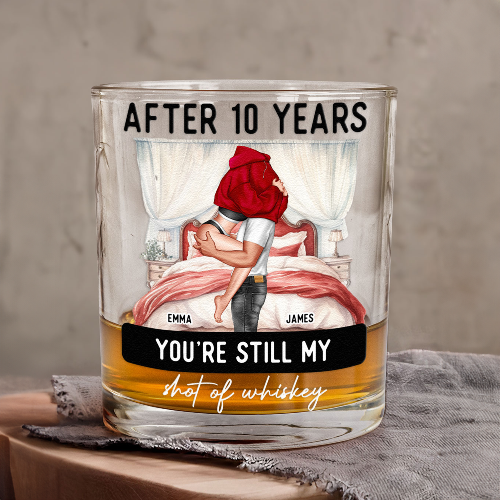 After Years You're Still Hotter Than This Whiskey - Personalized Whiskey Glass