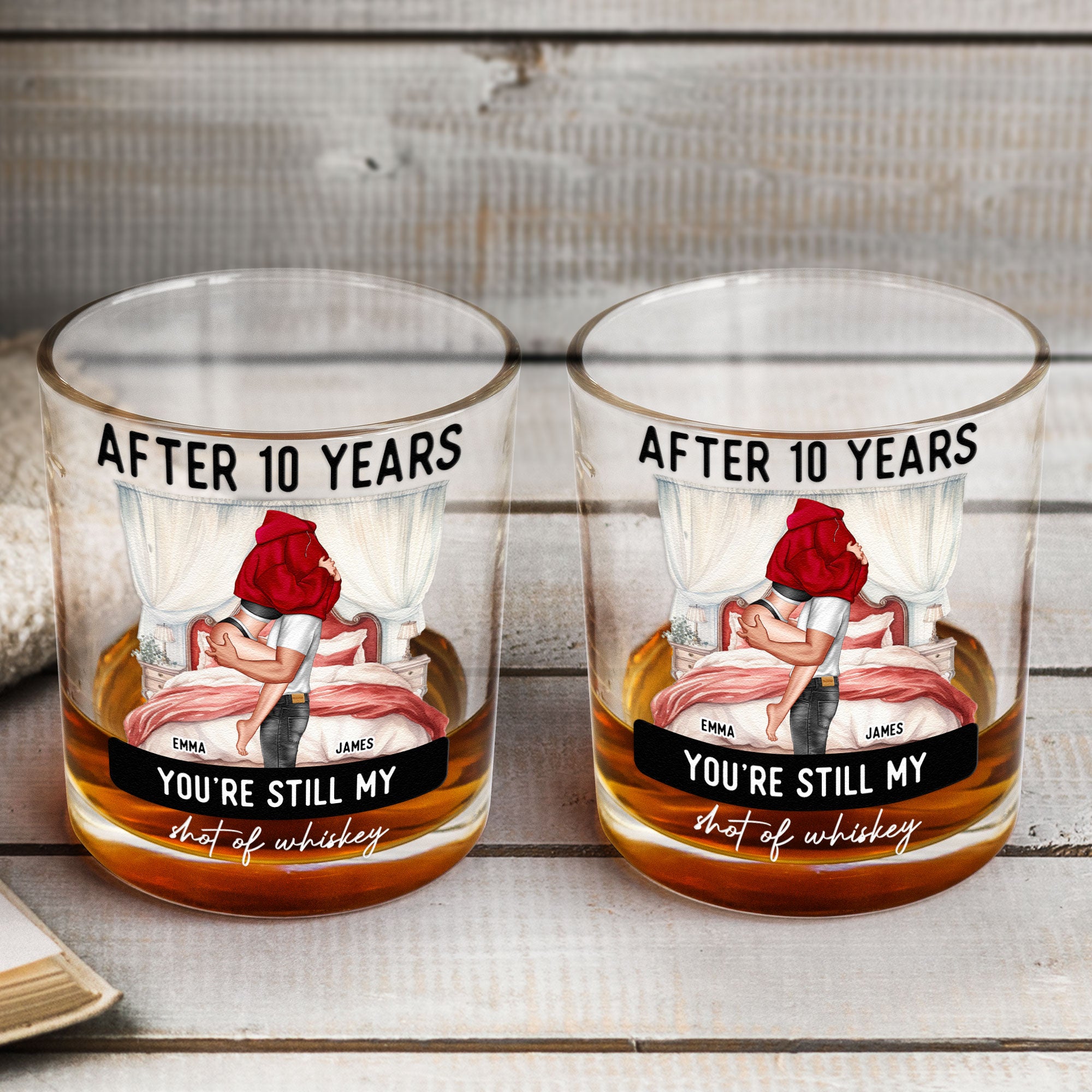 After Years You're Still Hotter Than This Whiskey - Personalized Whiskey Glass