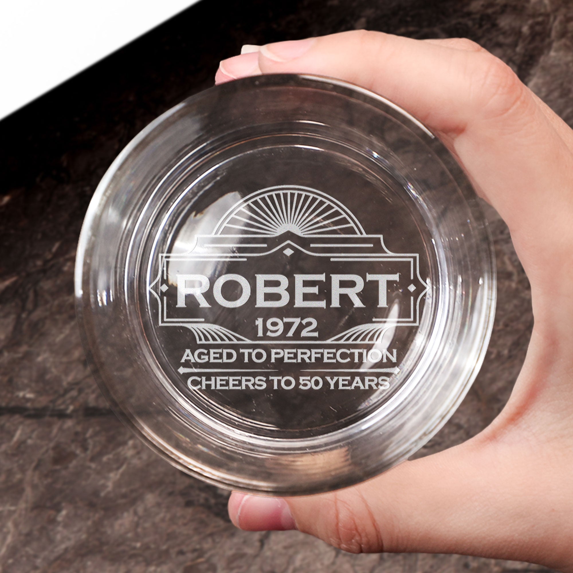 Aged To Perfection - Personalized Engraved Whiskey Glass