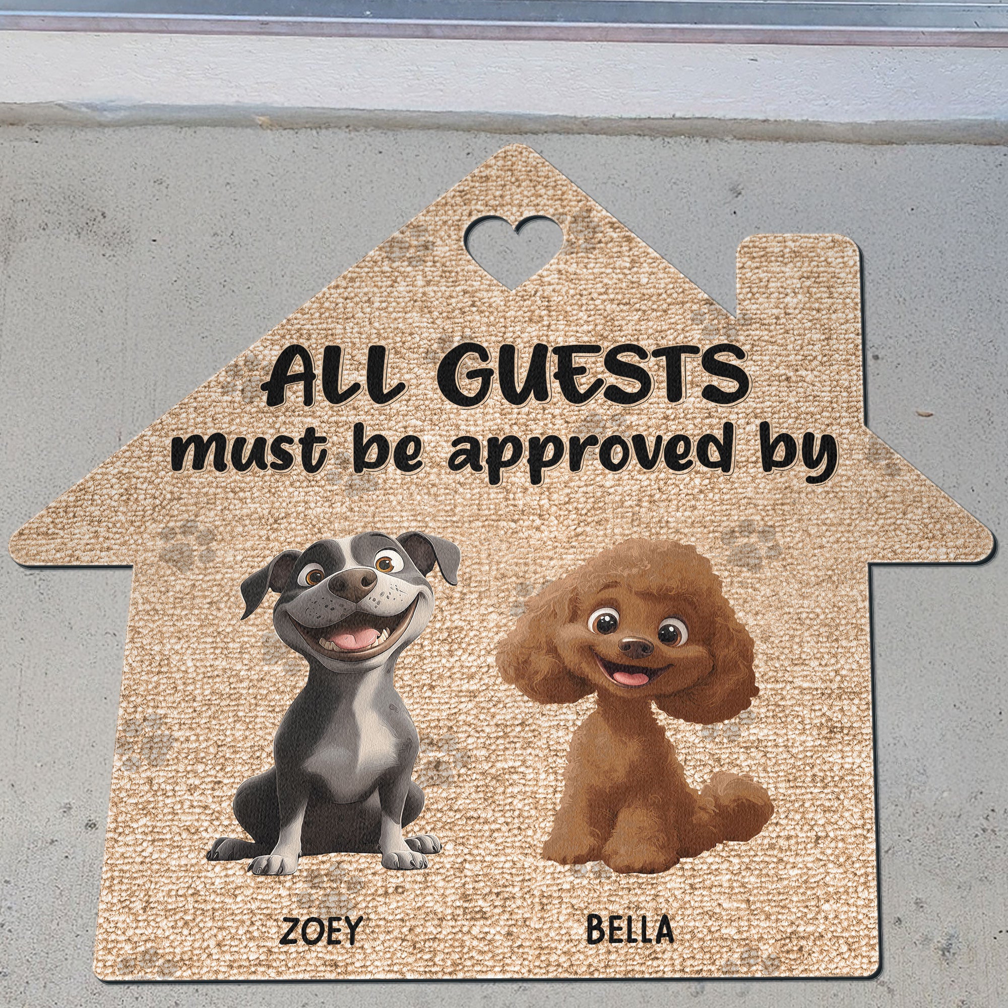 All Guest Must Be Approved By - Personalized Doormat