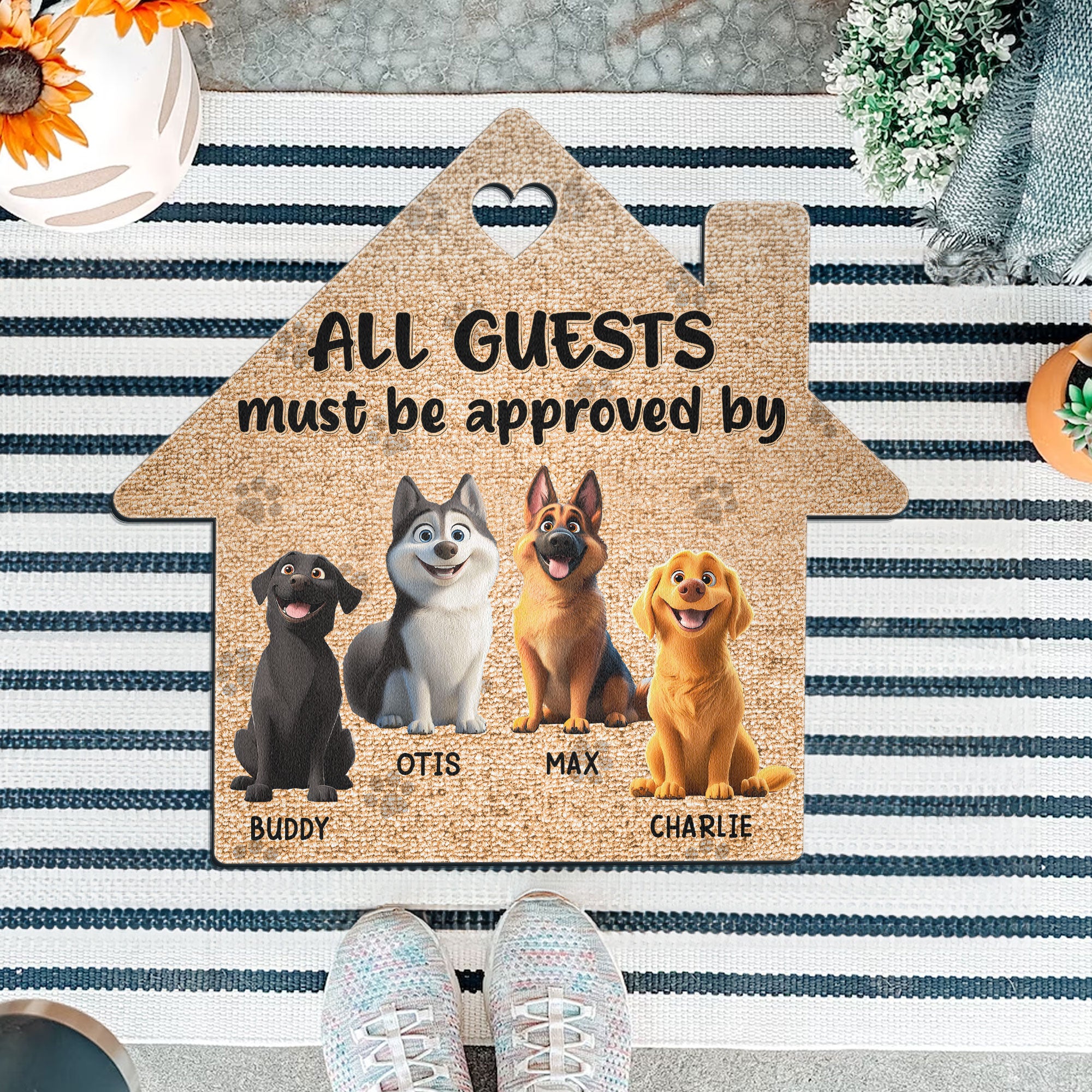 All Guest Must Be Approved By - Personalized Doormat