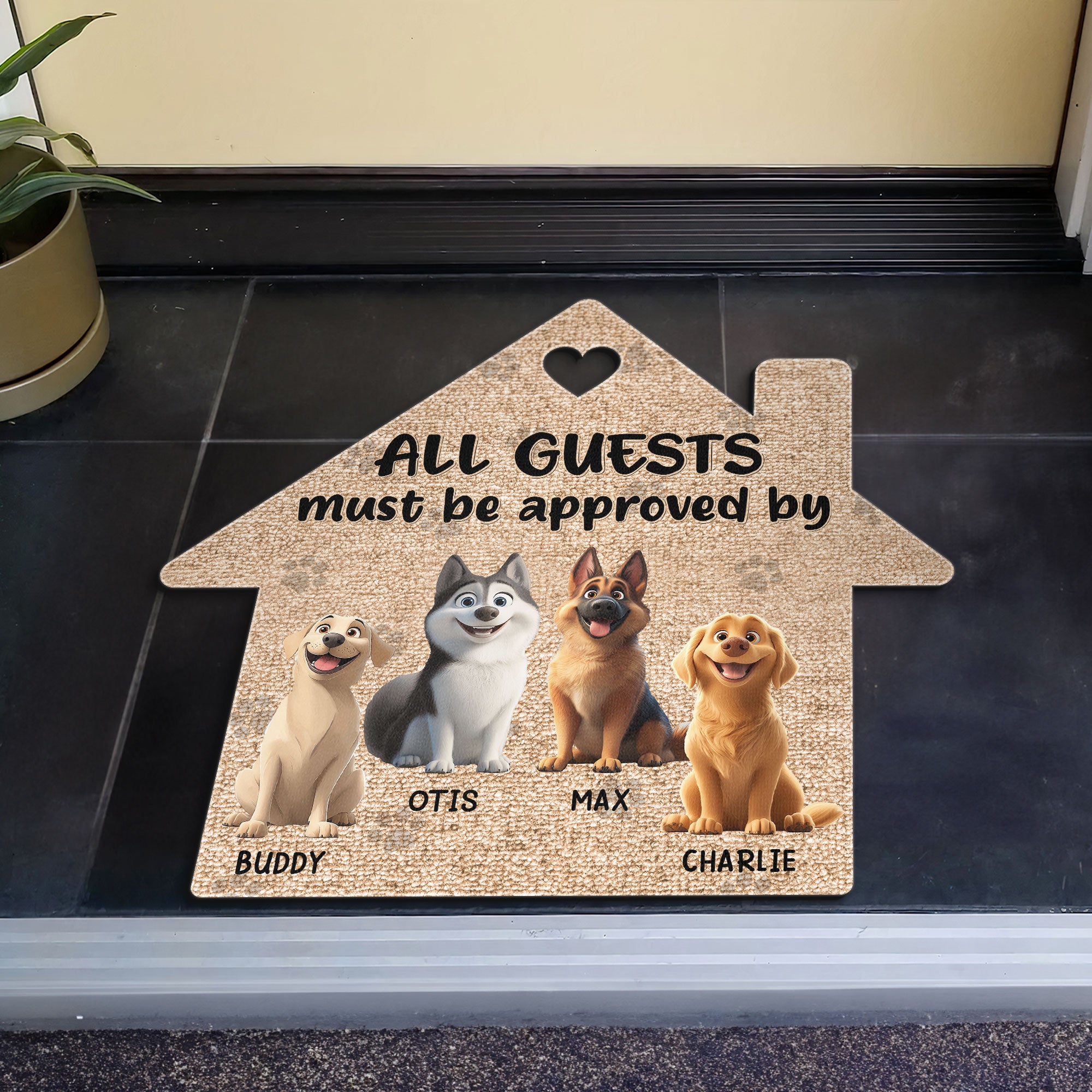 All Guest Must Be Approved By - Personalized Doormat