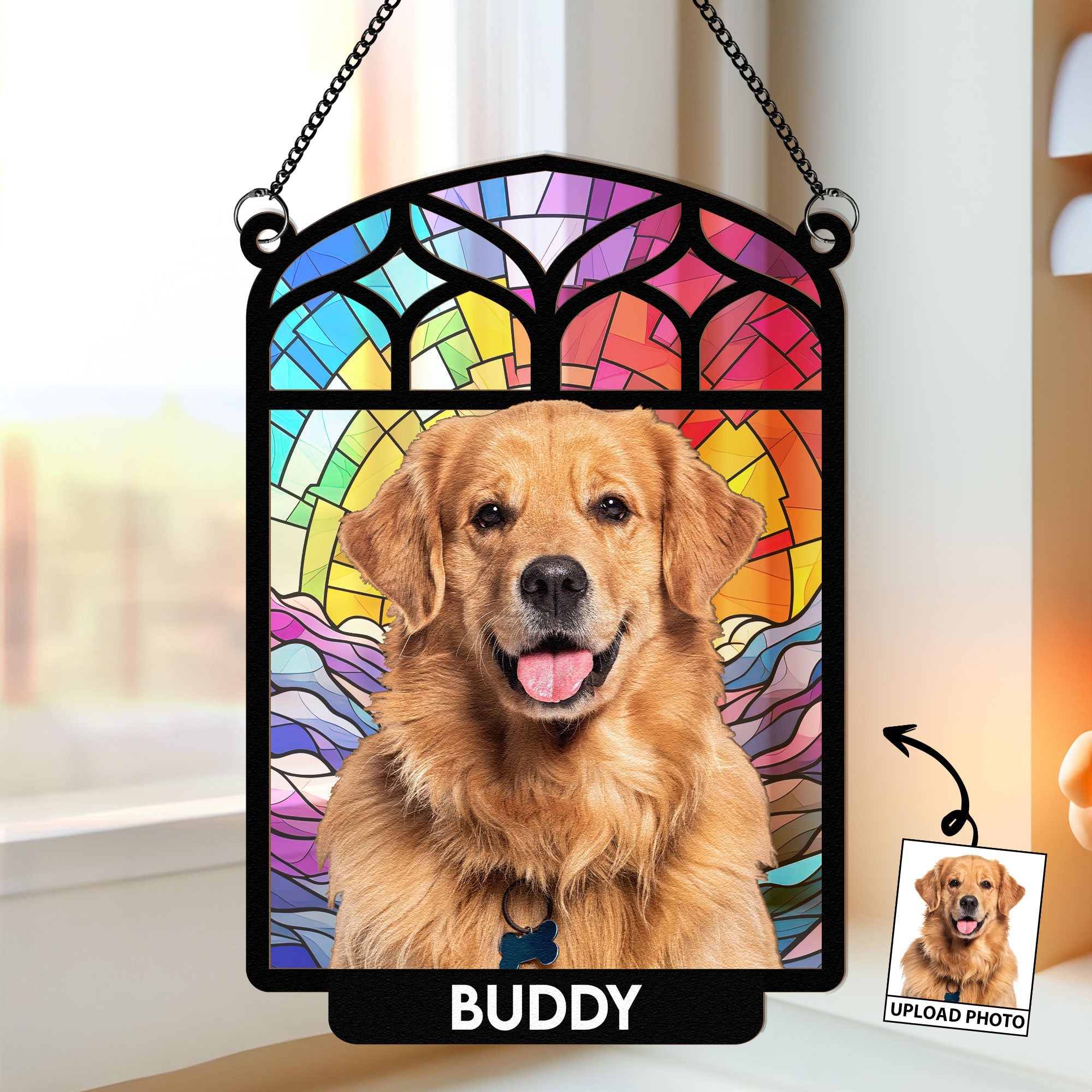 Always Be In Our Hearts - Personalized Window Hanging Suncatcher Ornament