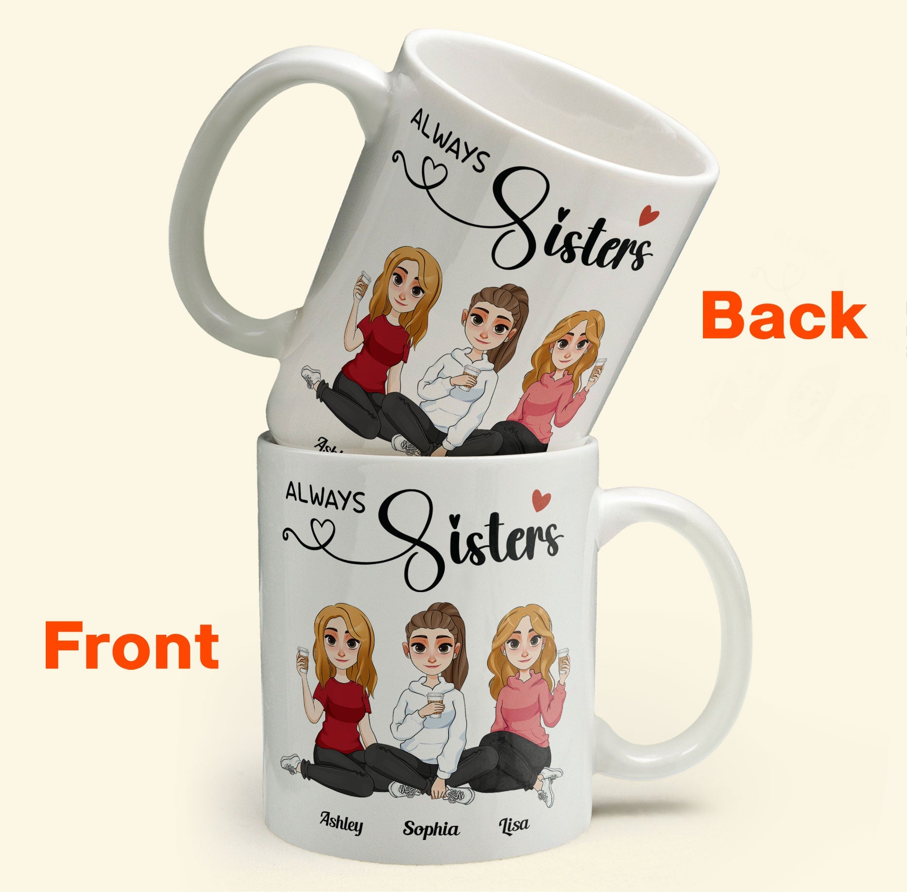 Always Sisters - Personalized Mug