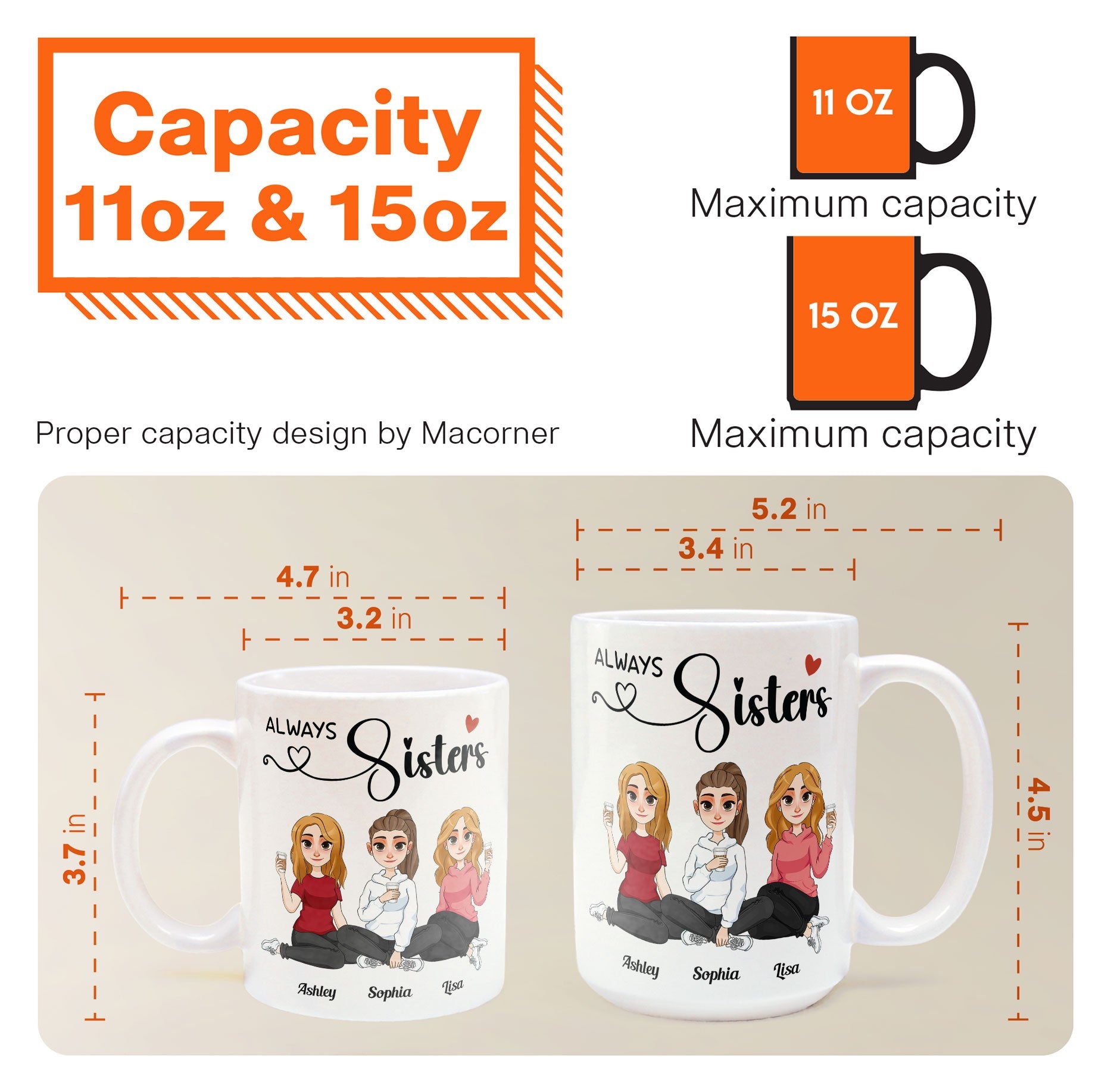 Always Sisters - Personalized Mug