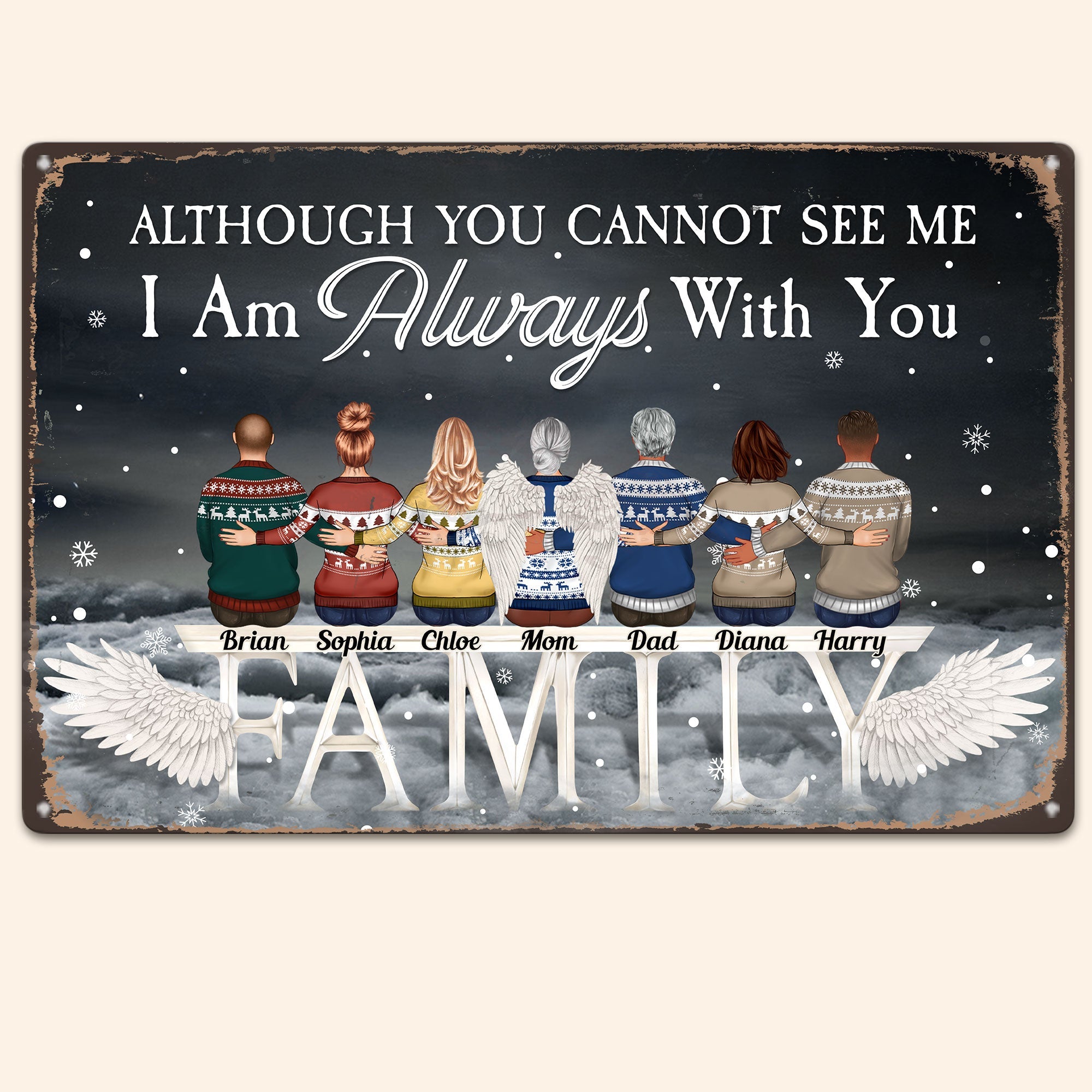 Always With You Even In Heaven - Personalized Metal Sign