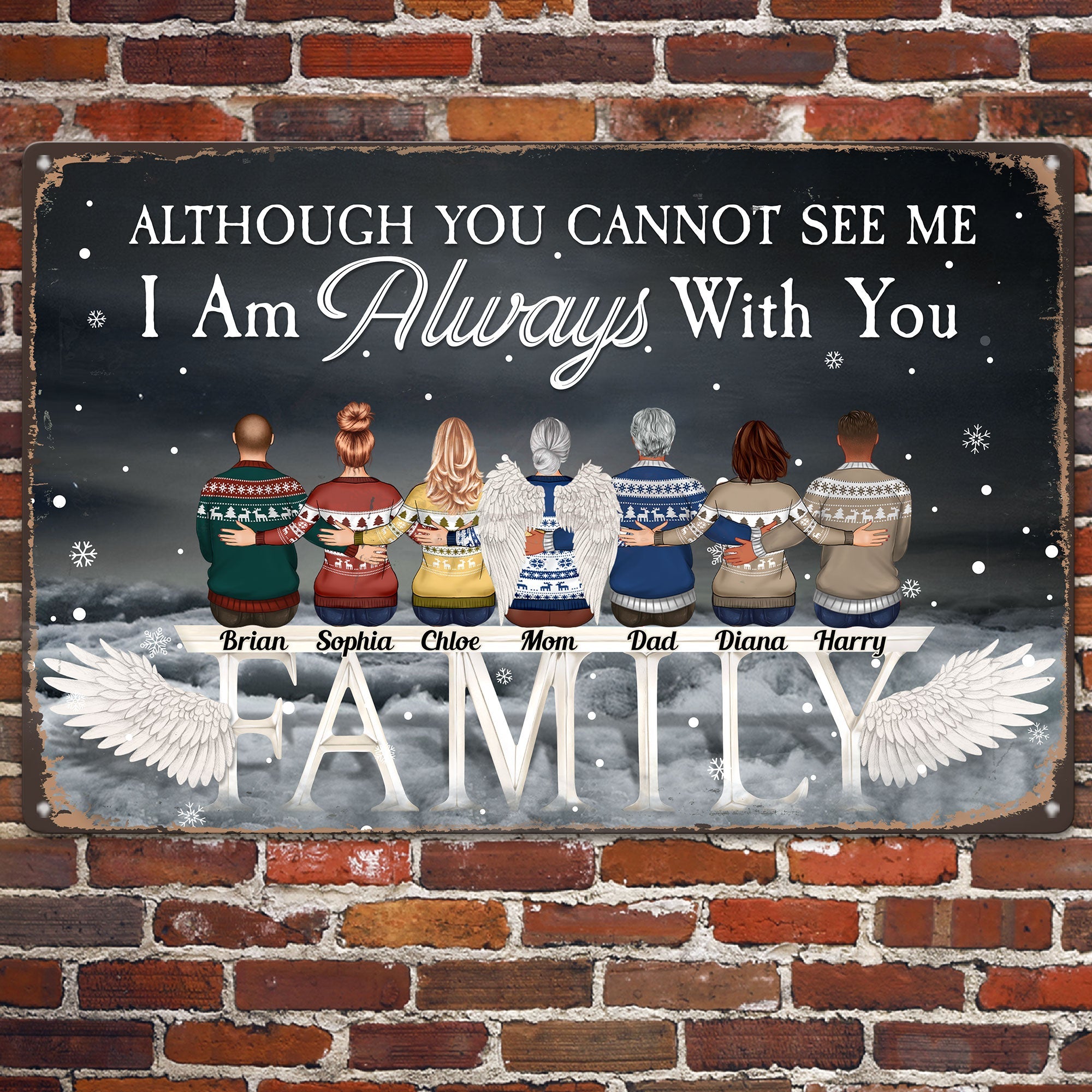 Always With You Even In Heaven - Personalized Metal Sign