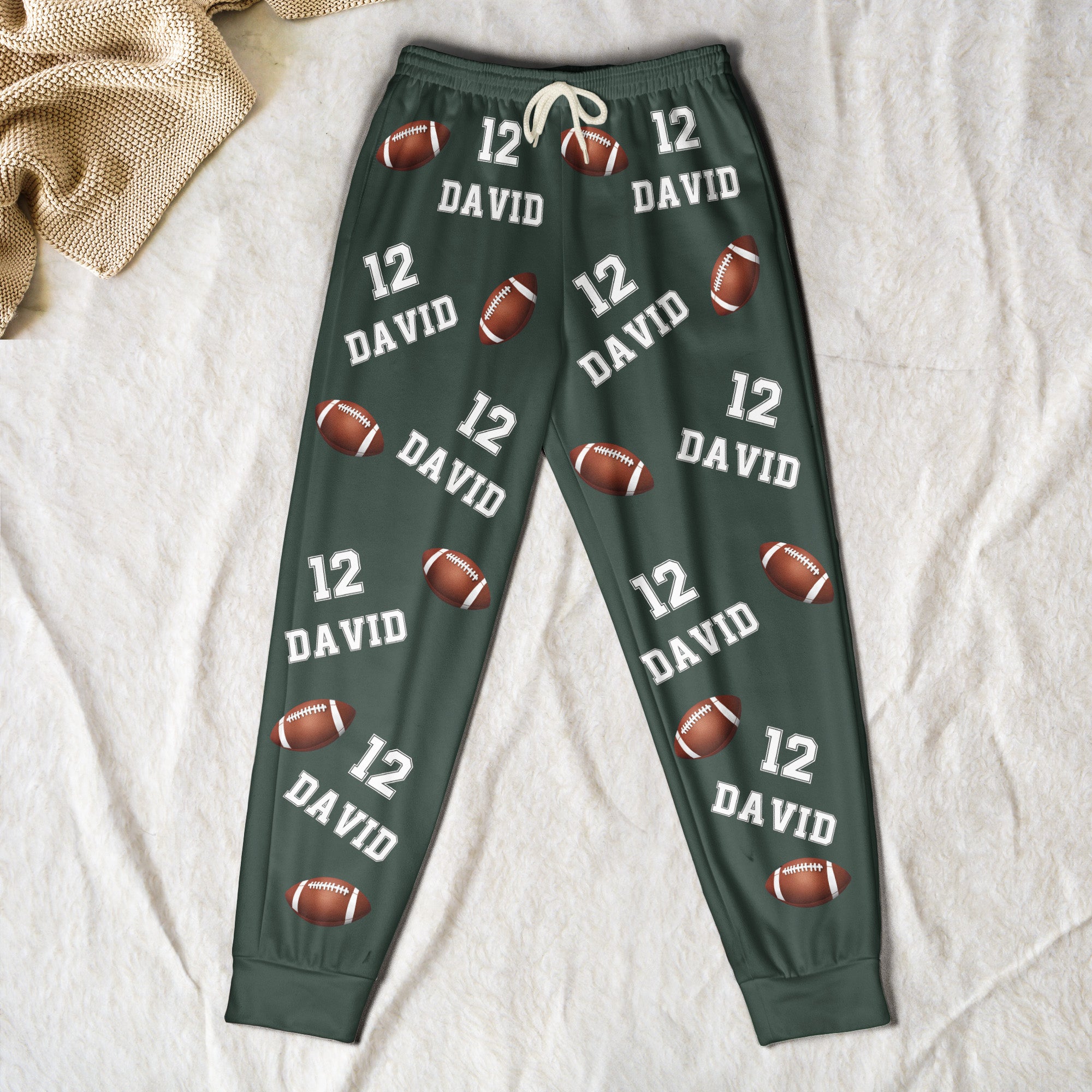 American Football Custom Name, Number - Personalized Sweatpants