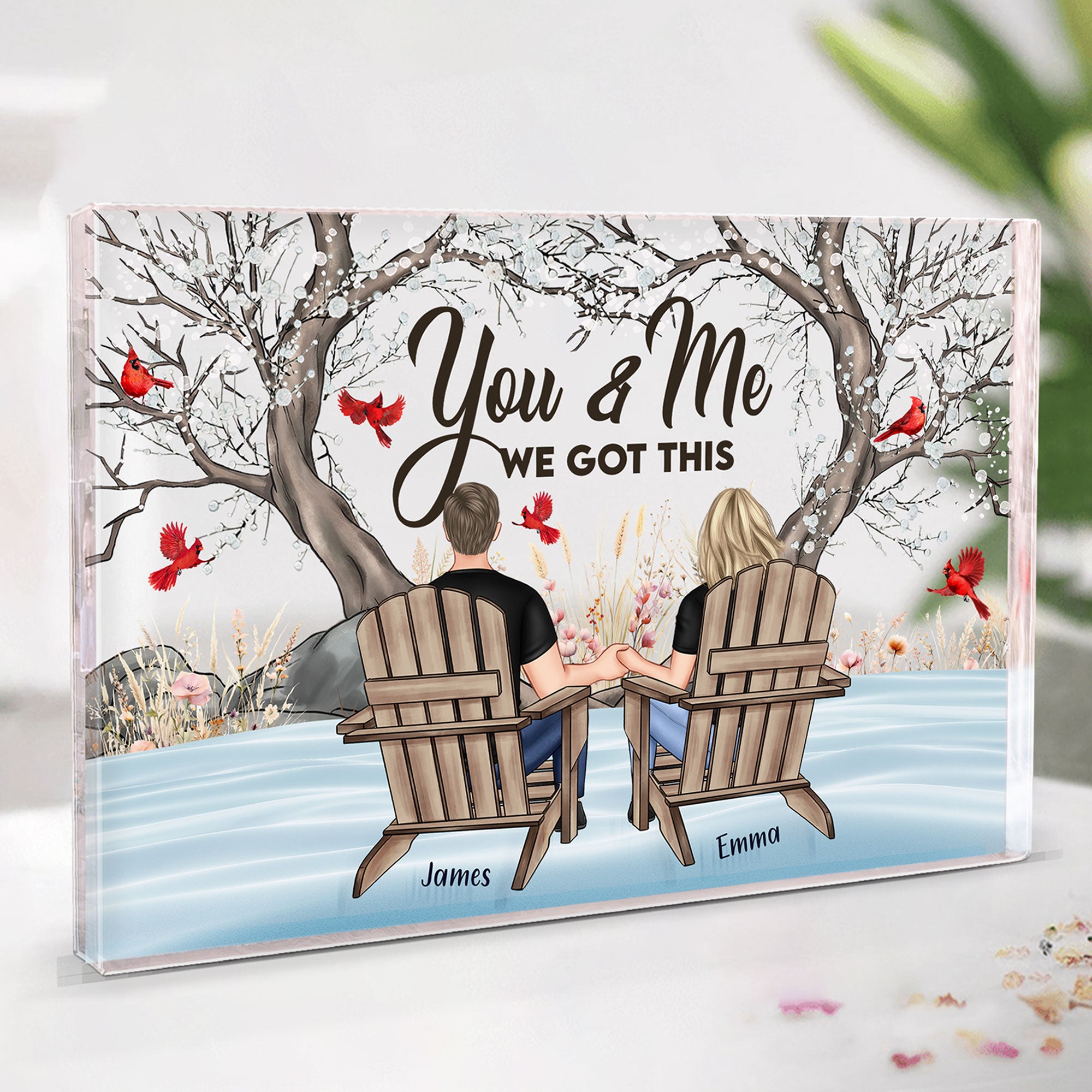 Anniversary Gift You & Me We Got This New Version - Personalized Acrylic Plaque