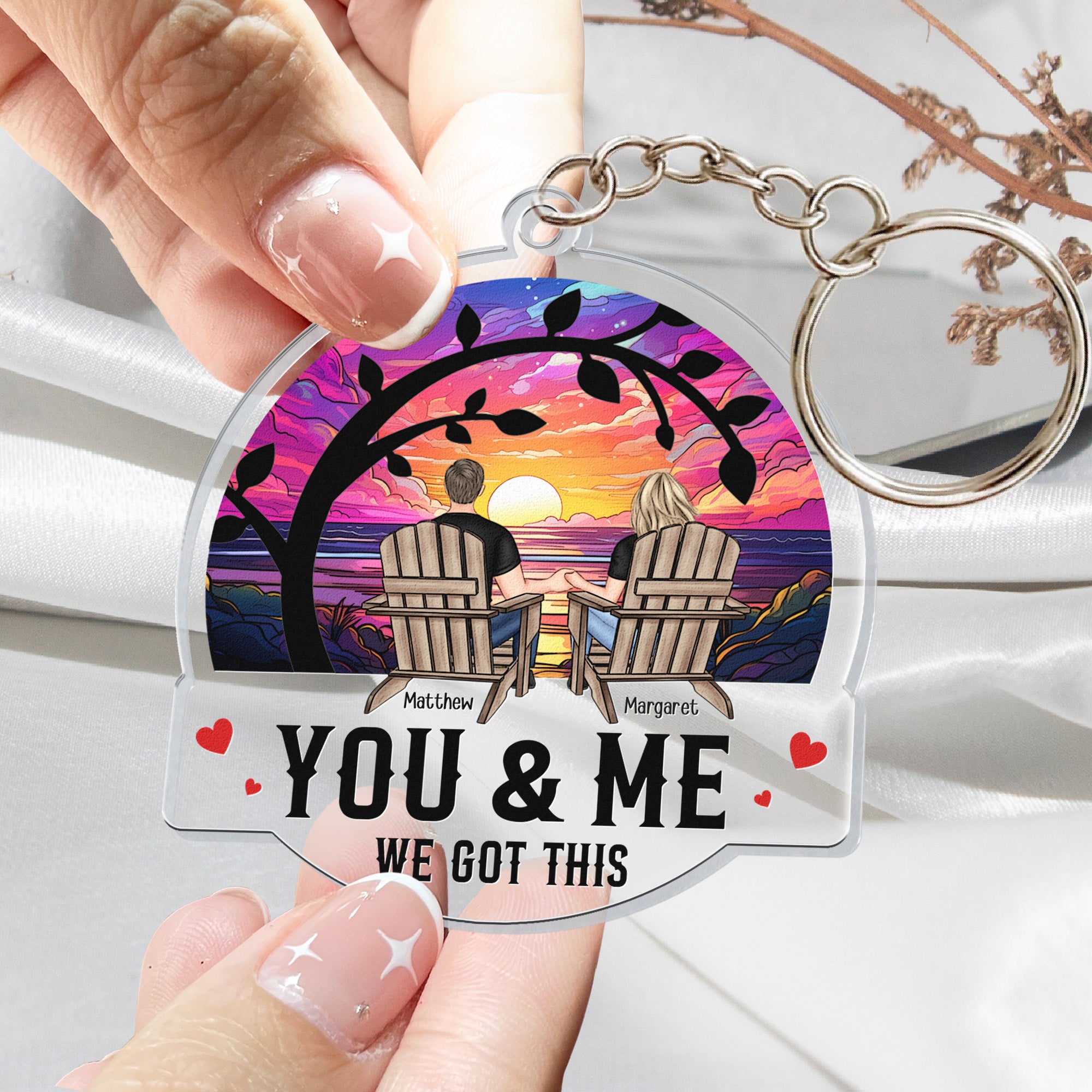 Anniversary Gift You & Me We Got This - Personalized Acrylic Keychain