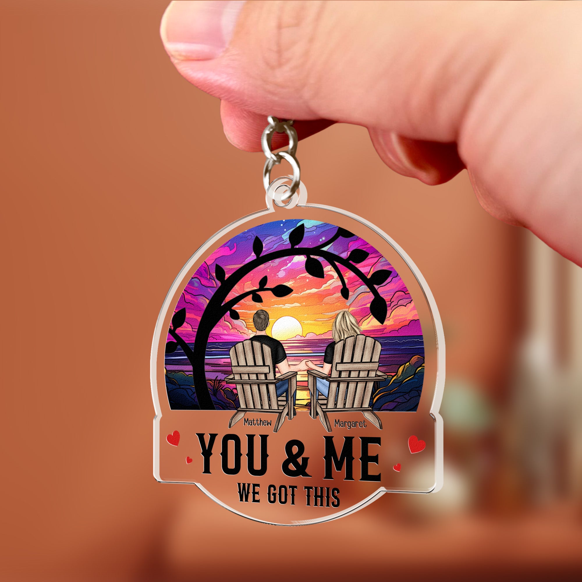 Anniversary Gift You & Me We Got This - Personalized Acrylic Keychain