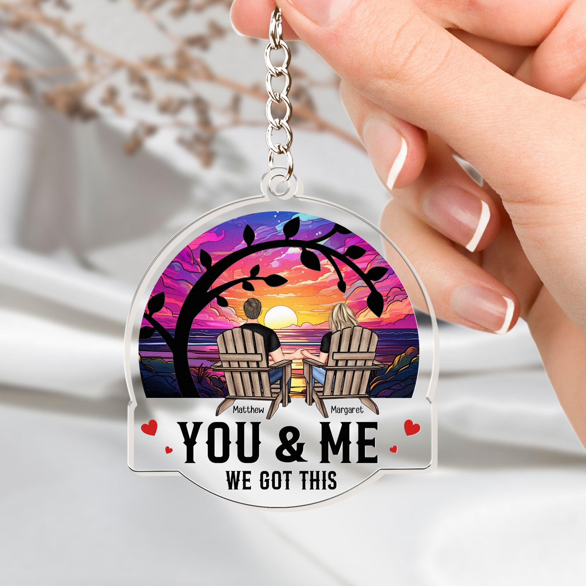 Anniversary Gift You & Me We Got This - Personalized Acrylic Keychain