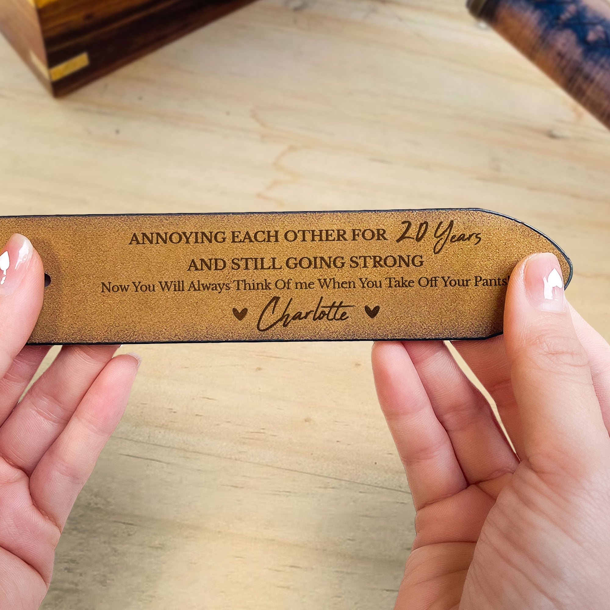 Annoying Each Other For Many Years - Personalized Engraved Leather Belt