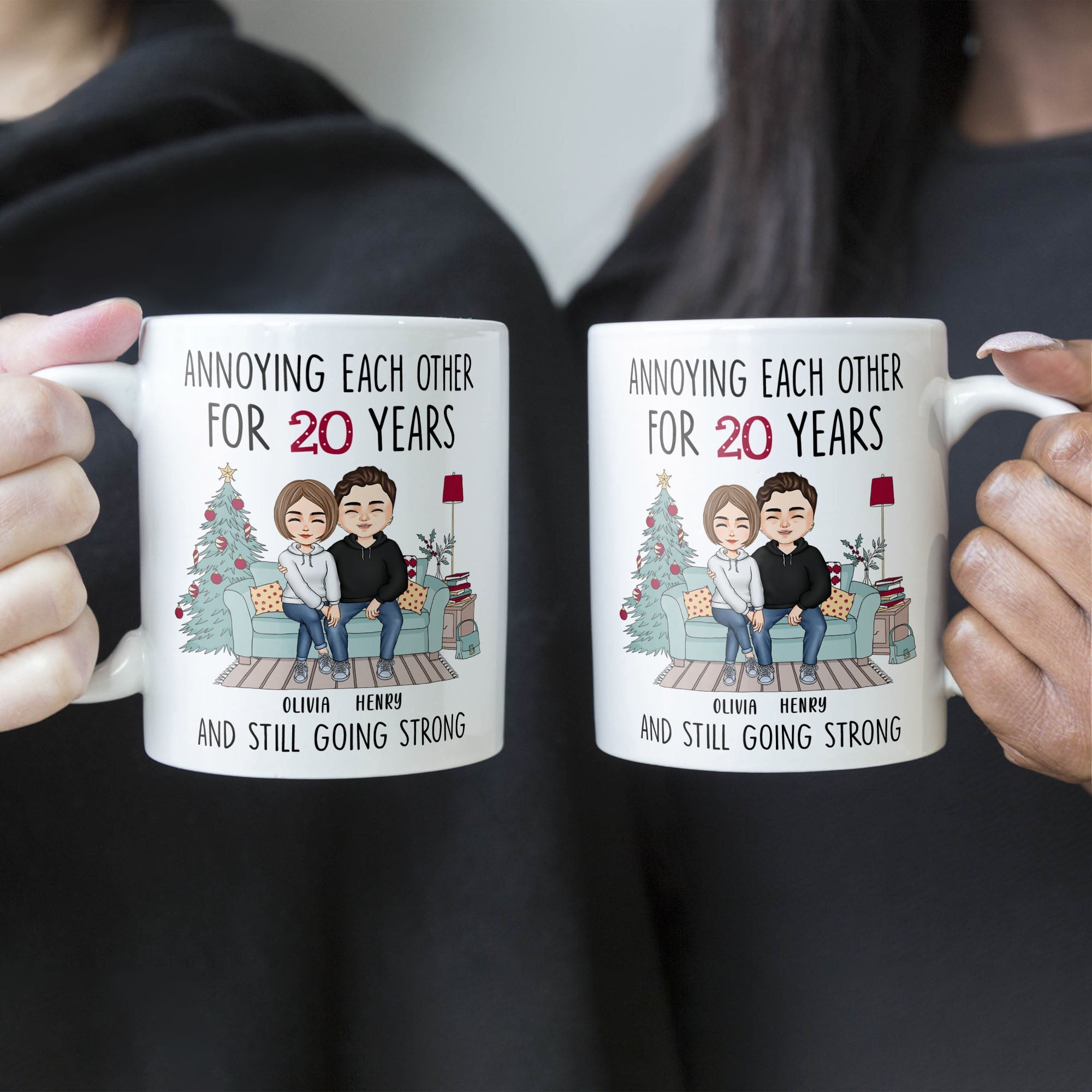 Annoying Each Other For Many Years - Personalized Mug - Birthday, Anniversary Gift For Couple, Husband, Wife, Lover - Christmas Vibes