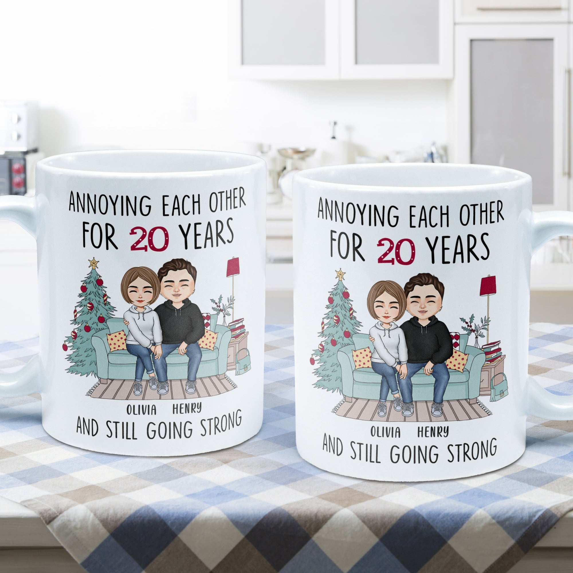 Annoying Each Other For Many Years - Personalized Mug - Birthday, Anniversary Gift For Couple, Husband, Wife, Lover - Christmas Vibes