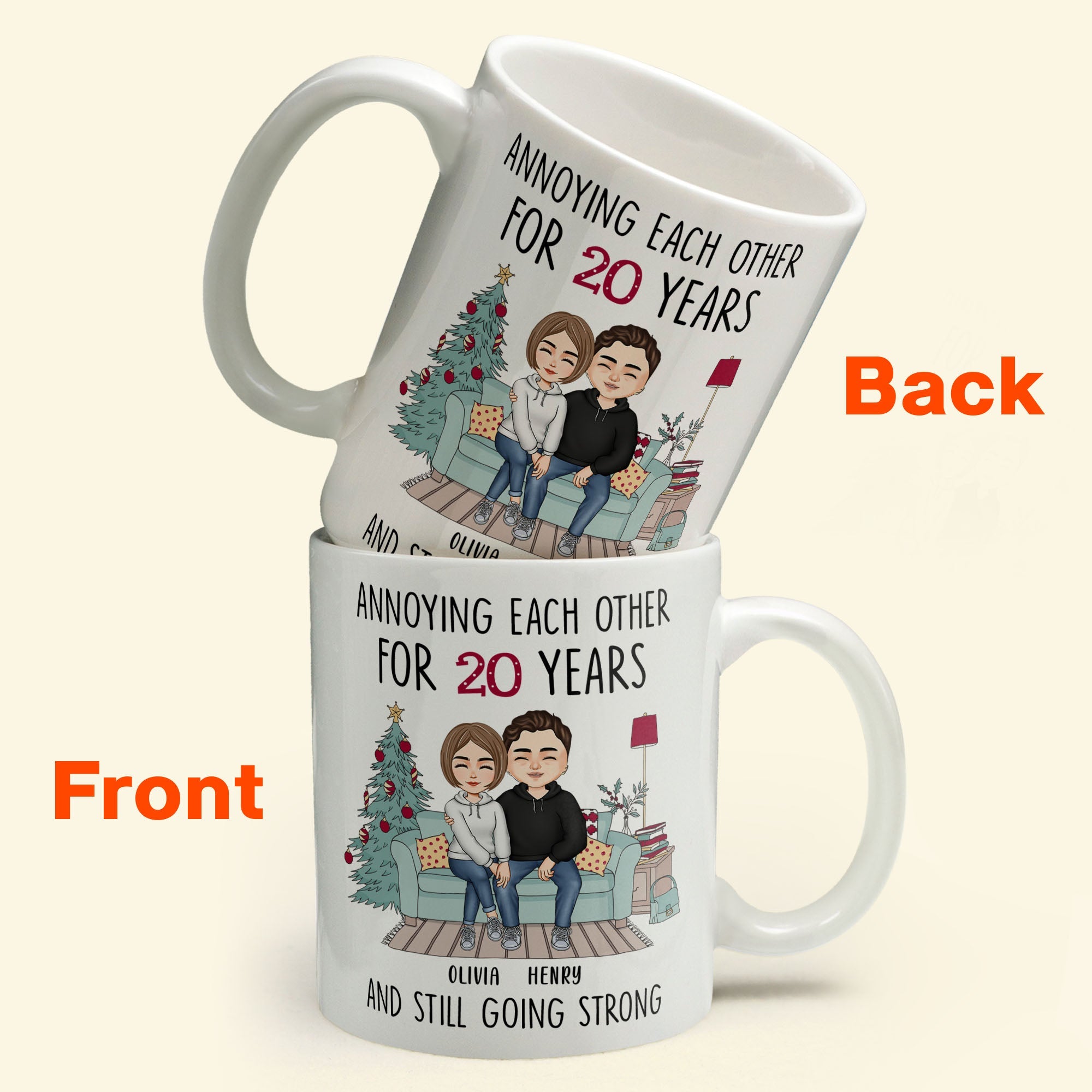 Annoying Each Other For Many Years - Personalized Mug - Birthday, Anniversary Gift For Couple, Husband, Wife, Lover - Christmas Vibes