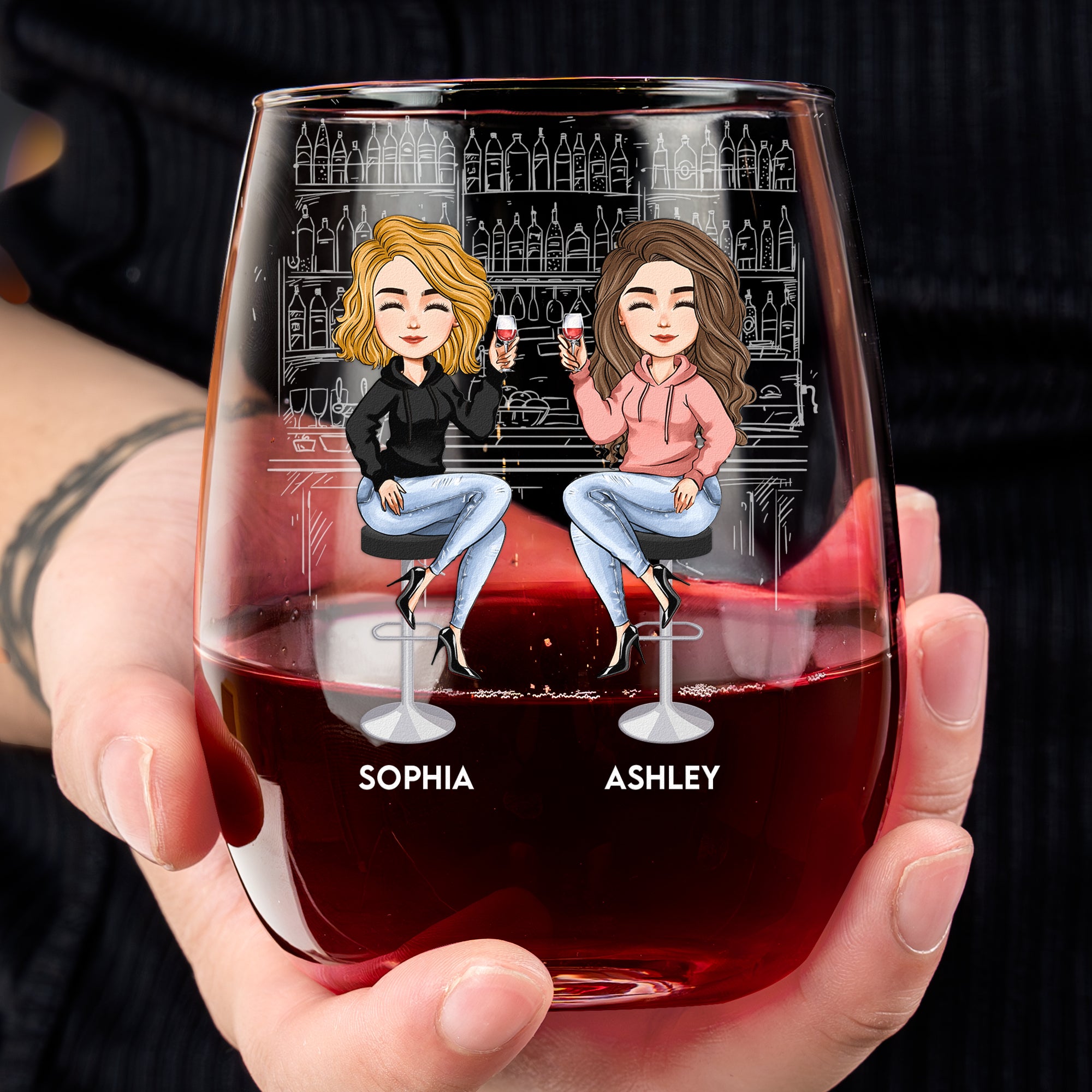 Are We Drunk??? - Personalized Stemless Wine Glass