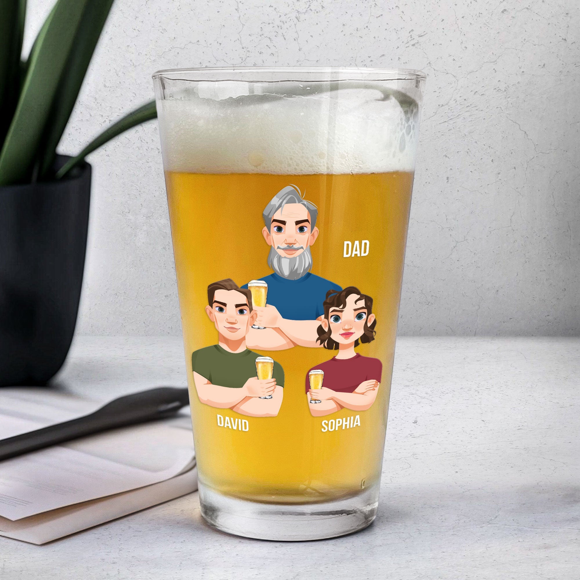 At Least You Don't Have Ugly Children - Personalized Beer Glass